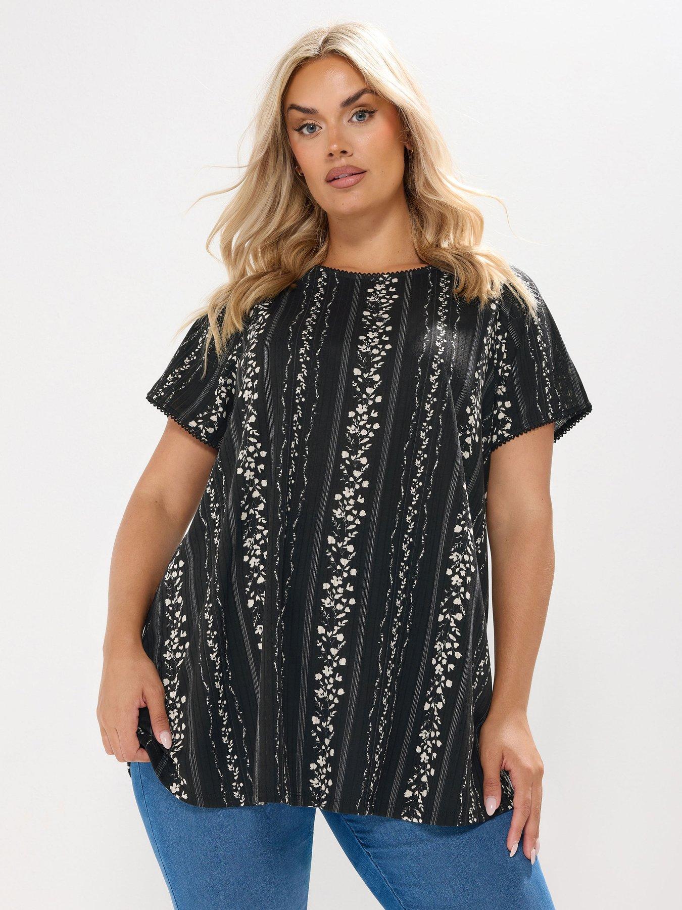 undefined Curve Trim Swing Top - Black