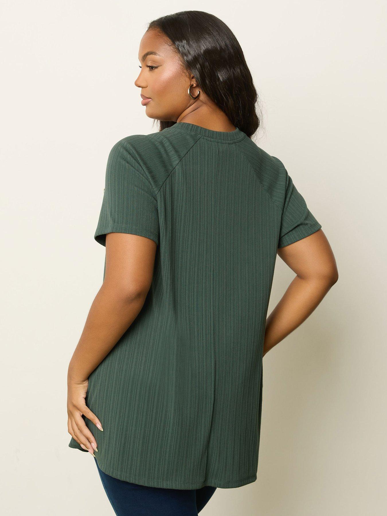 Image 2 of 4 of Yours Curve Swing Top - Green