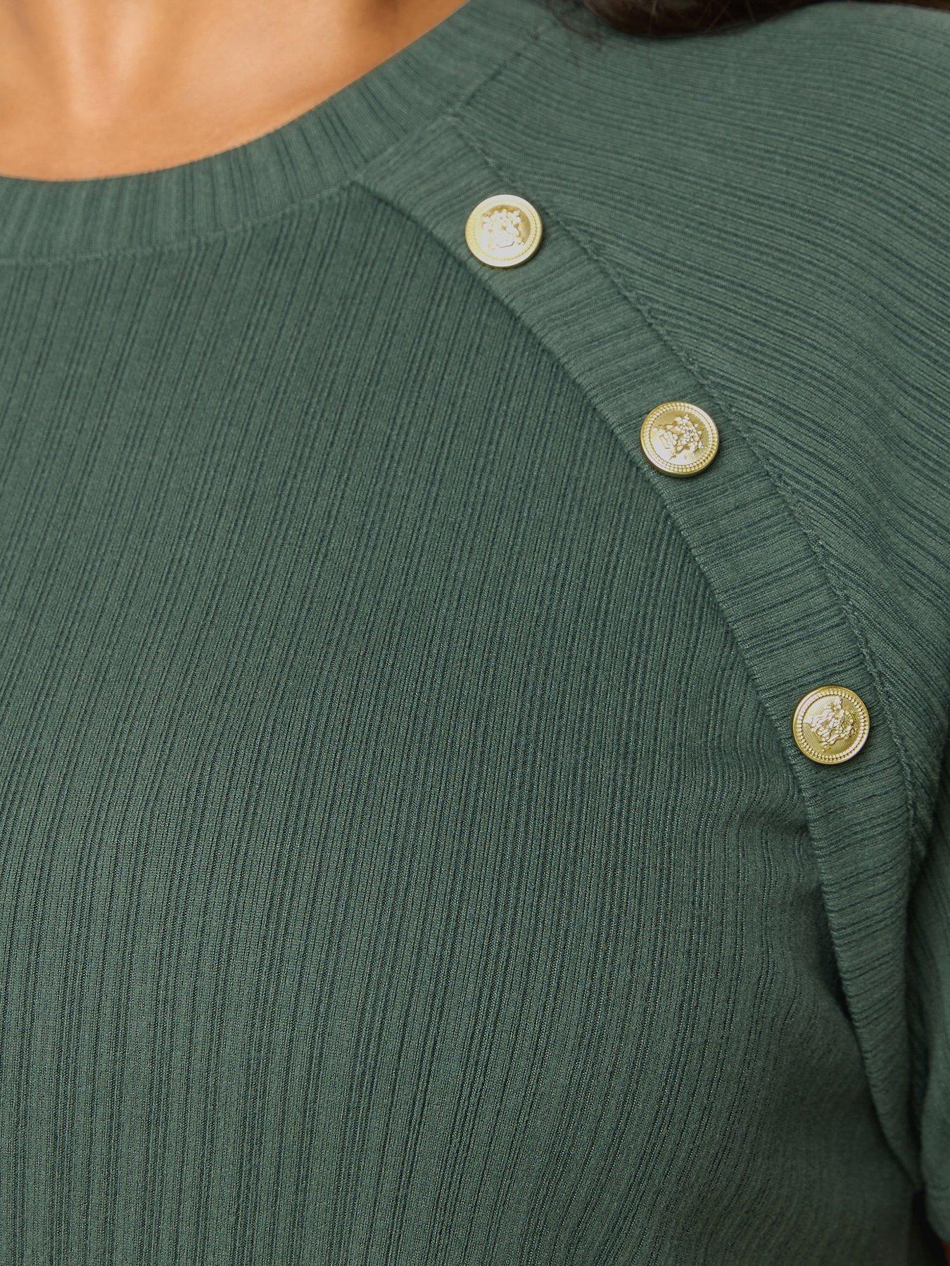Image 4 of 4 of Yours Curve Swing Top - Green