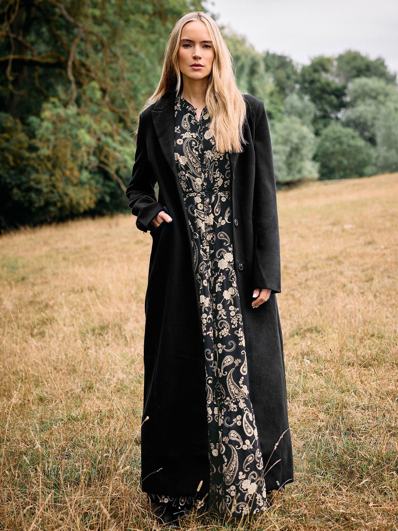 Long Tall Sally Maxi City Coat - Black