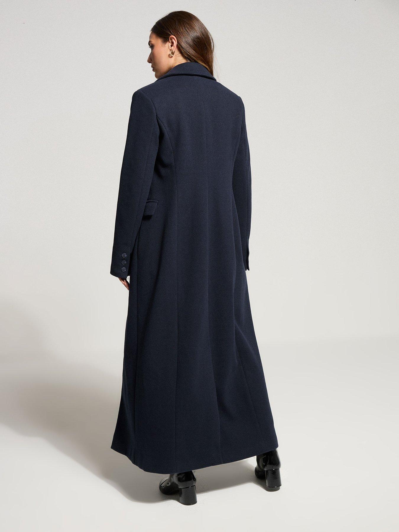 Image 2 of 4 of Long Tall Sally Maxi City Coat - Blue