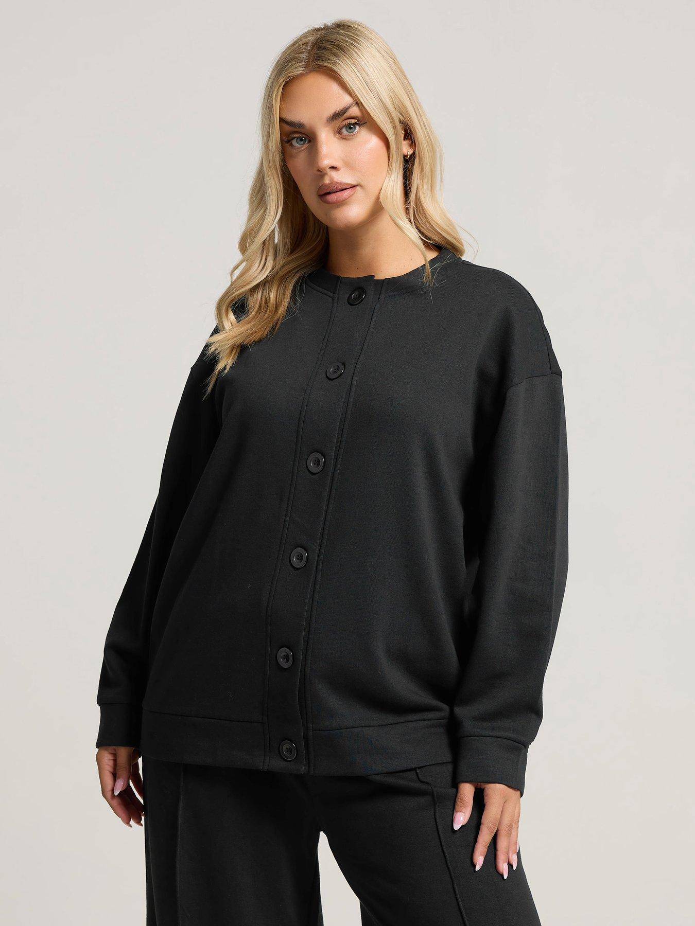 undefined Curve Button Cardigan