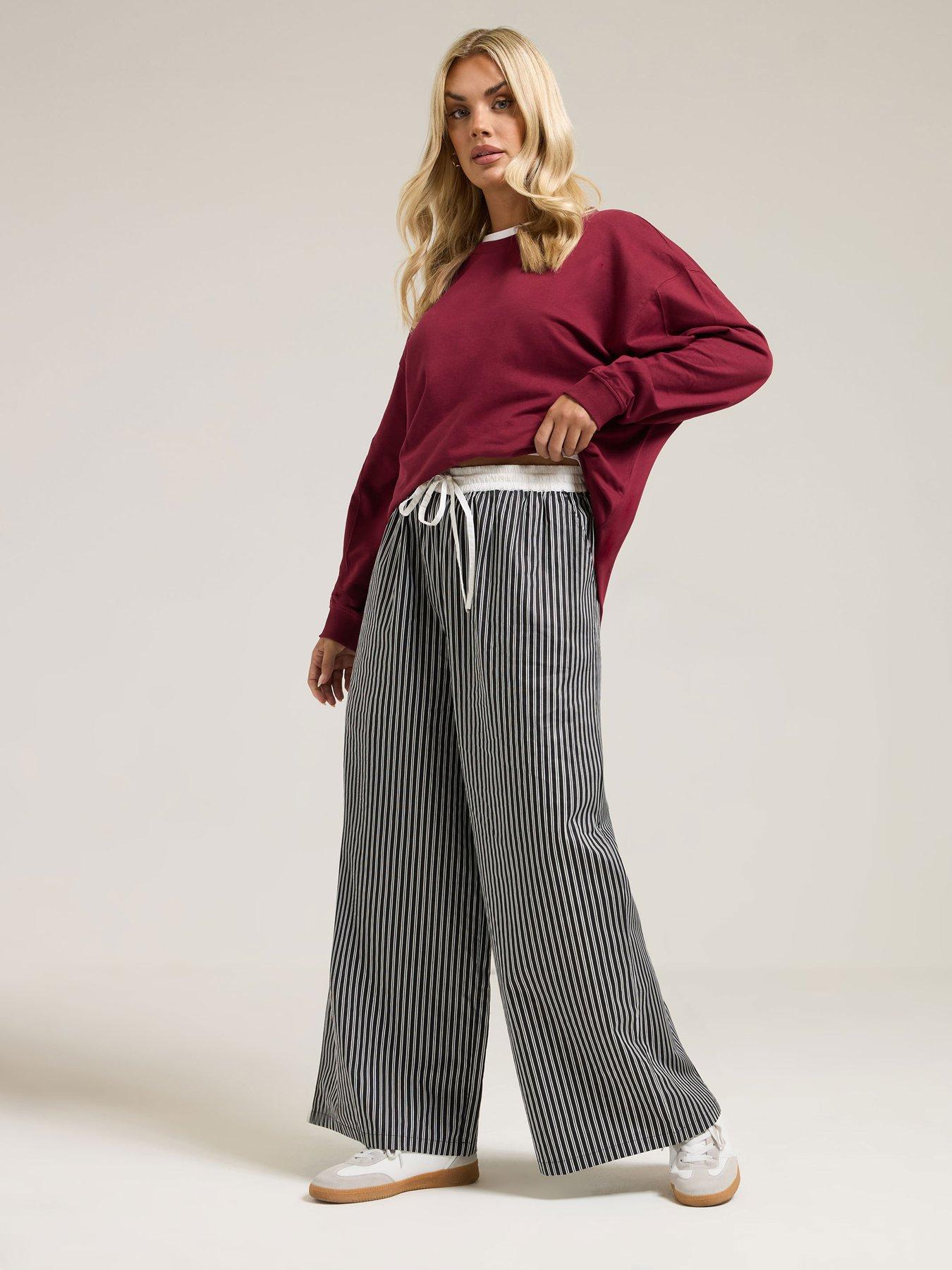 undefined Curve Contrast Waist Stripe Trouser