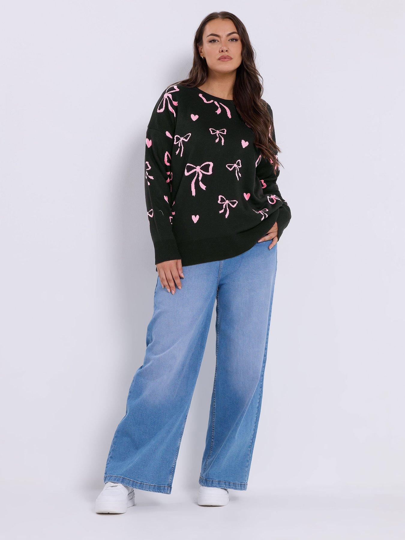undefined Curve Bow Jumper - Black