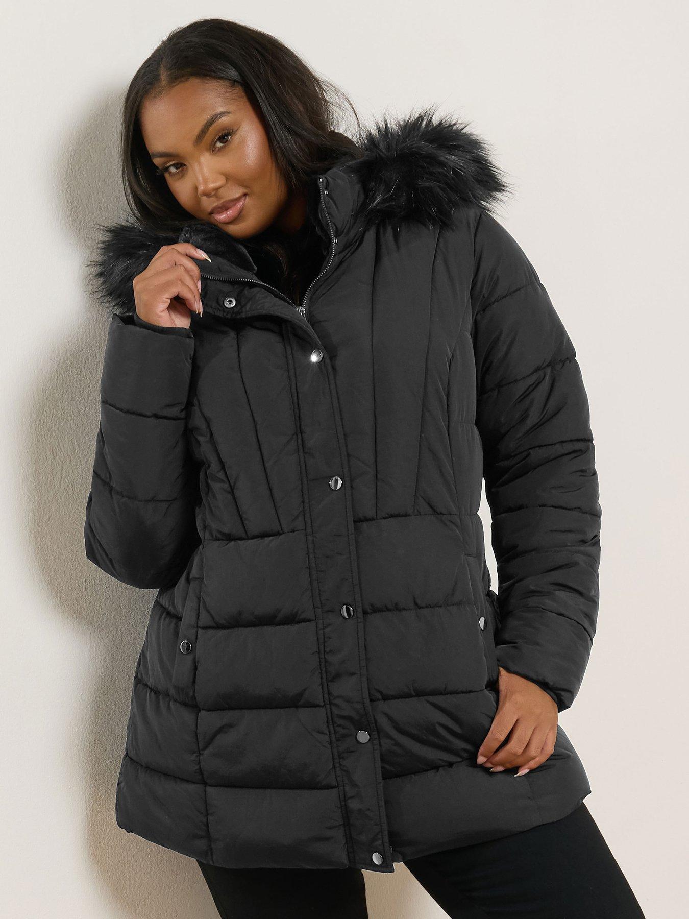 undefined Curve Short Padded Coat