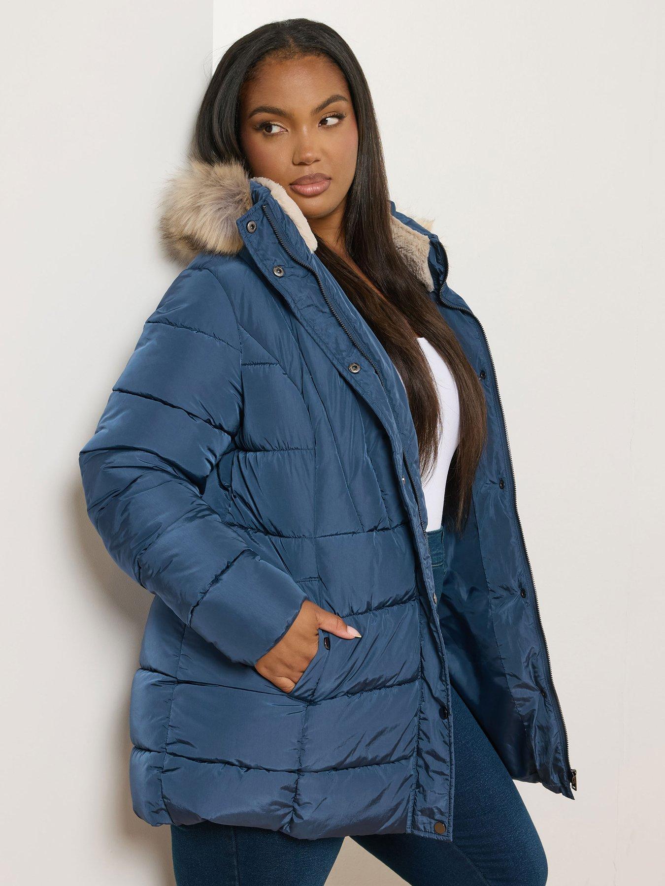 undefined Curve Short Padded Coat