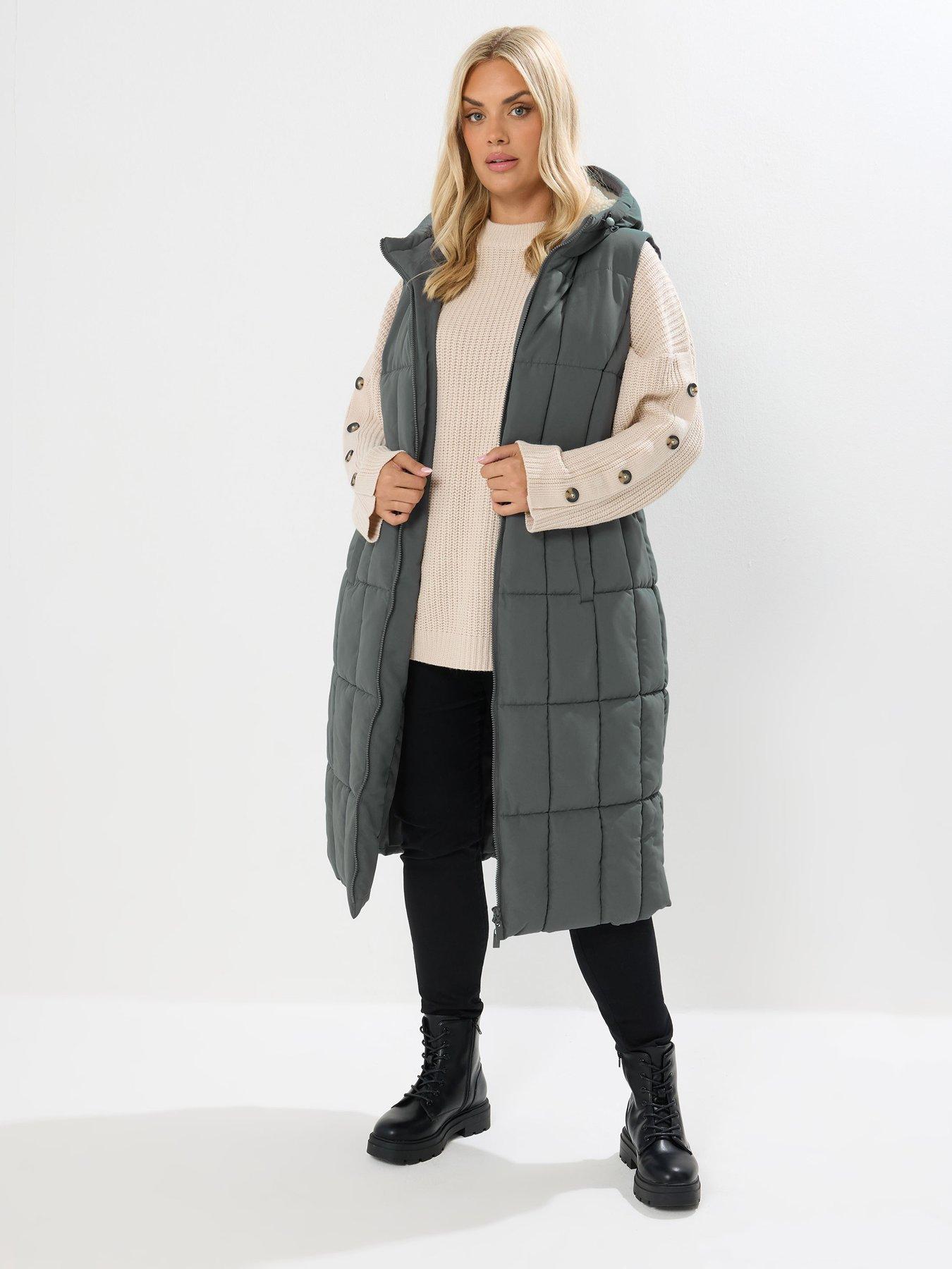 undefined Curve Midi Gilet - Grey