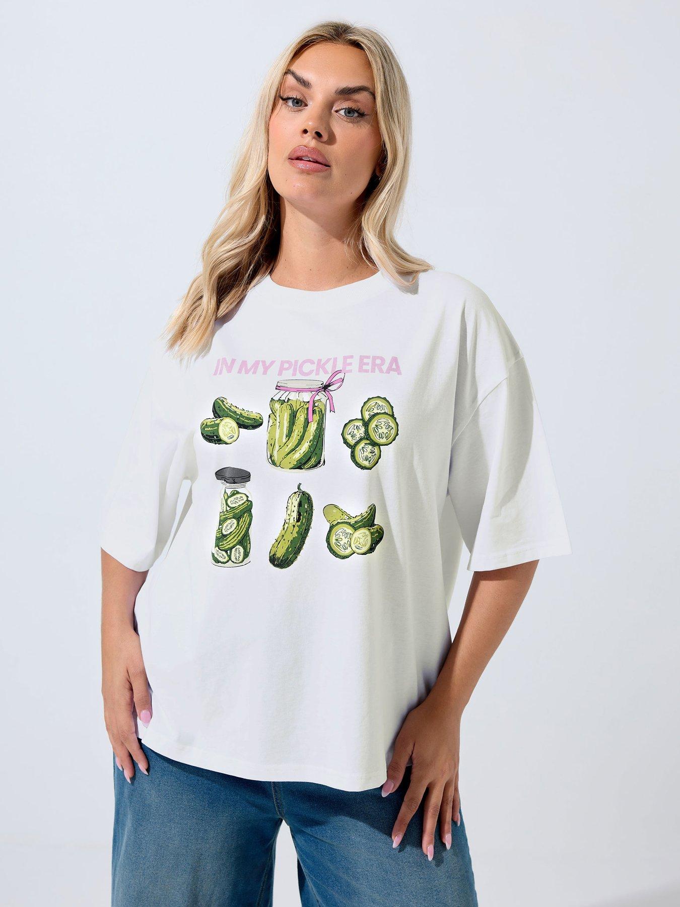 undefined Curve In My Pickle Era T-Shirt - White