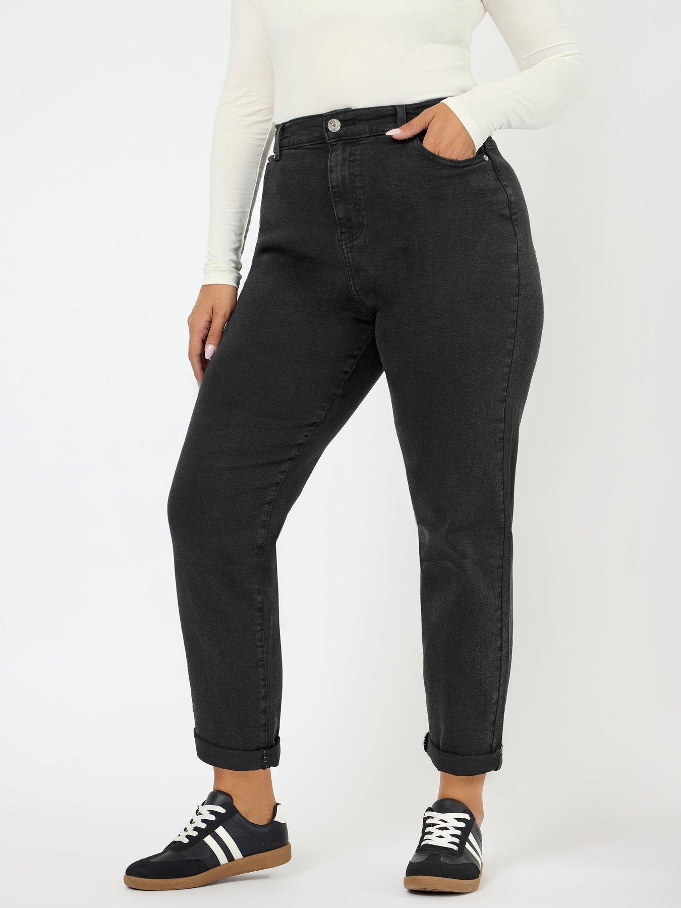 Image 3 of 4 of Yours Curve Washed Boyfriend Jean - Black