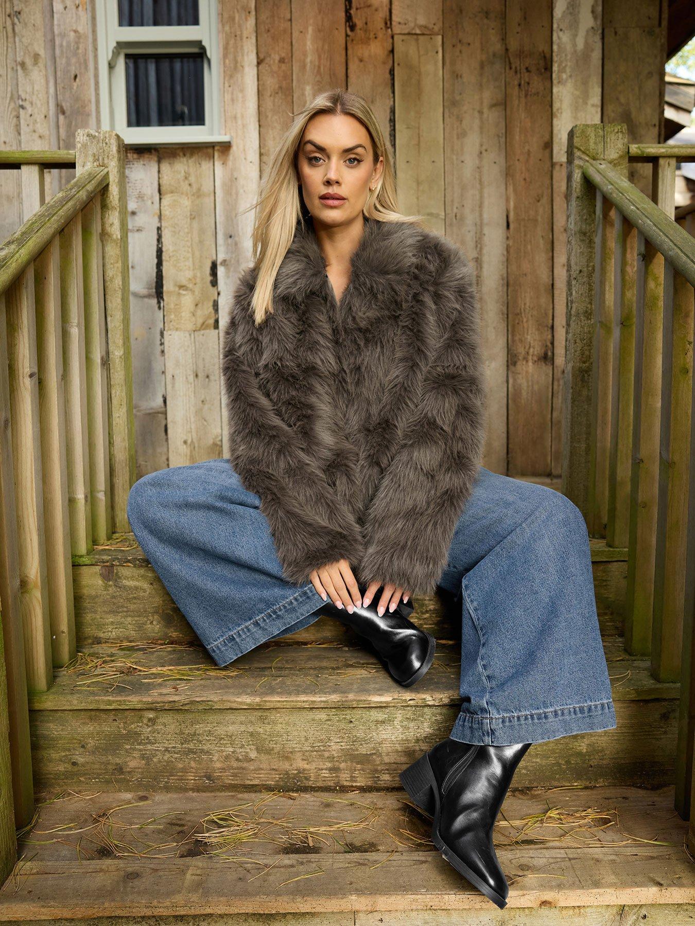 Faux Fur Size 28 Womens Winter Coats Sztori Women Plus Size Faux