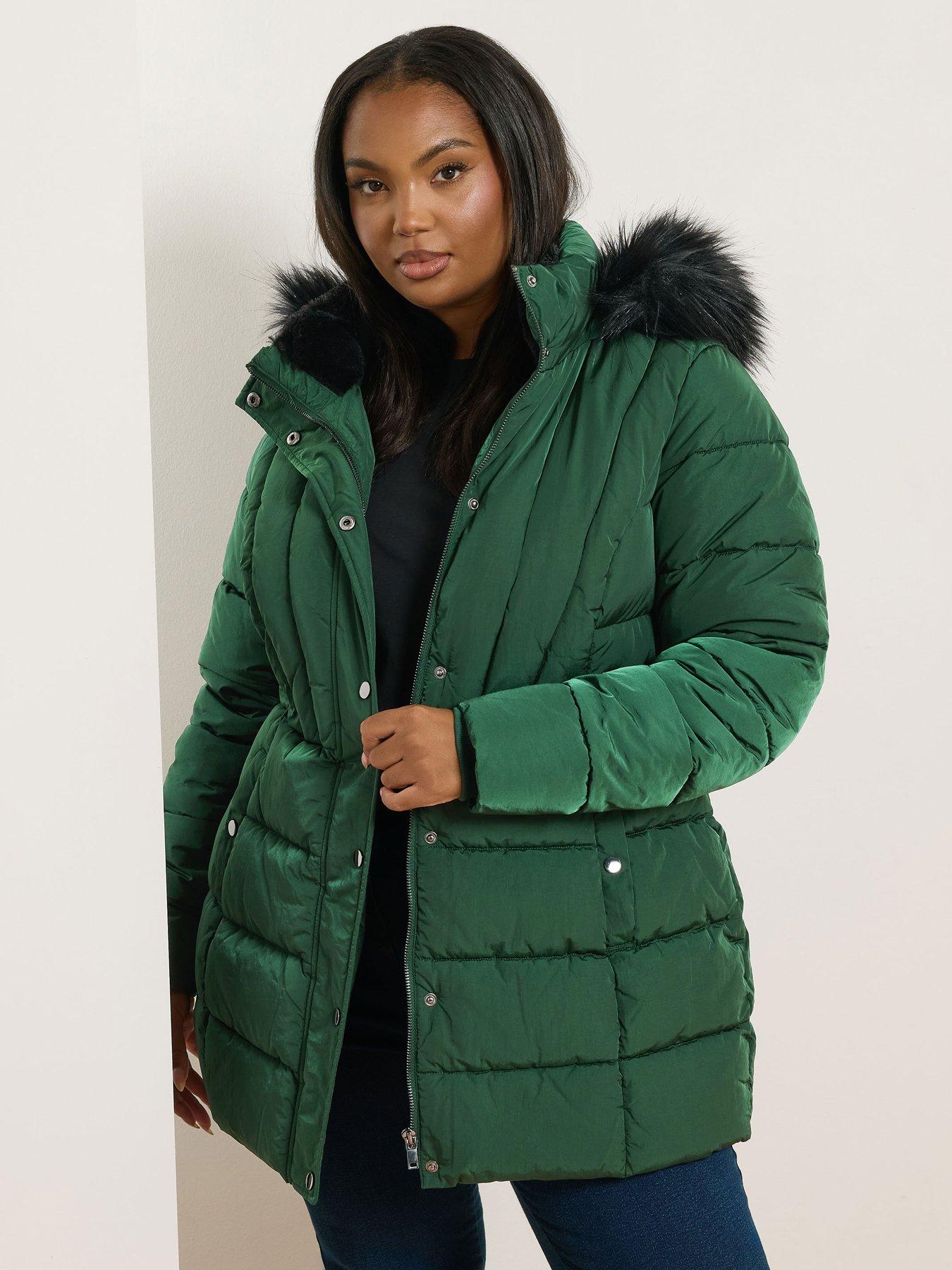 undefined Curve Short Padded Coat