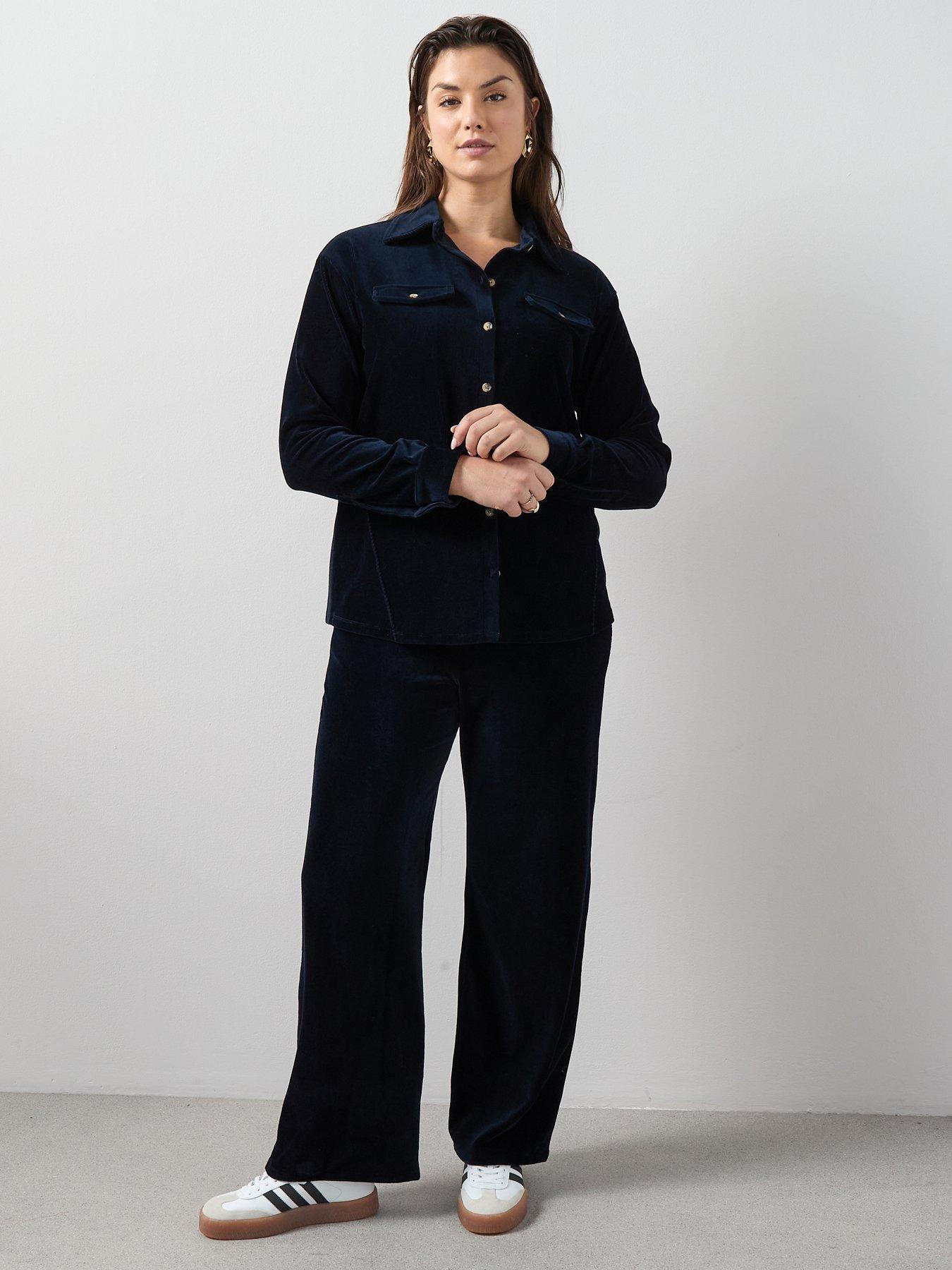 Image 1 of 6 of The Very Collection Curve Stretch Cord Shirt Co-ord