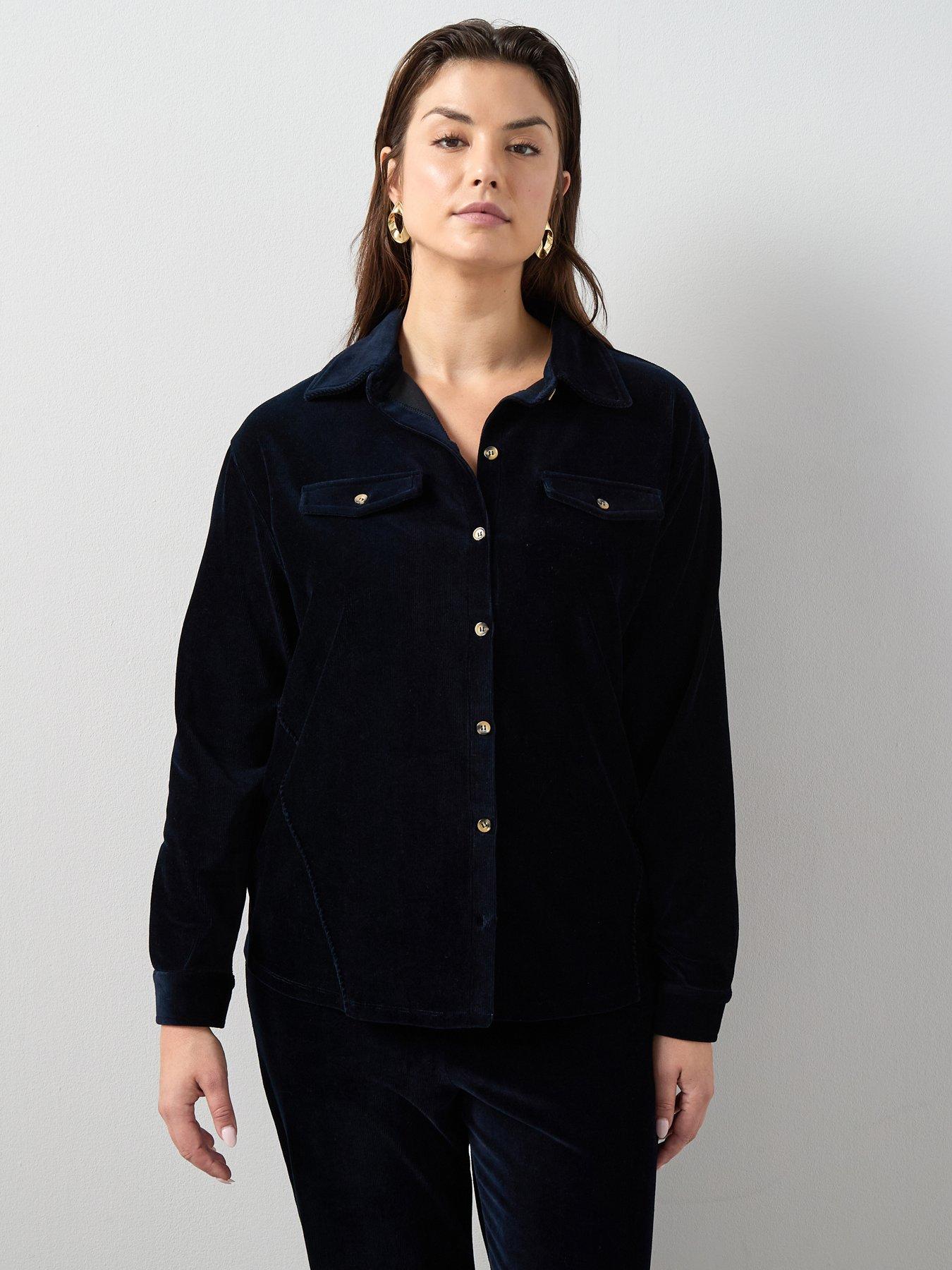 Image 3 of 6 of The Very Collection Curve Stretch Cord Shirt Co-ord