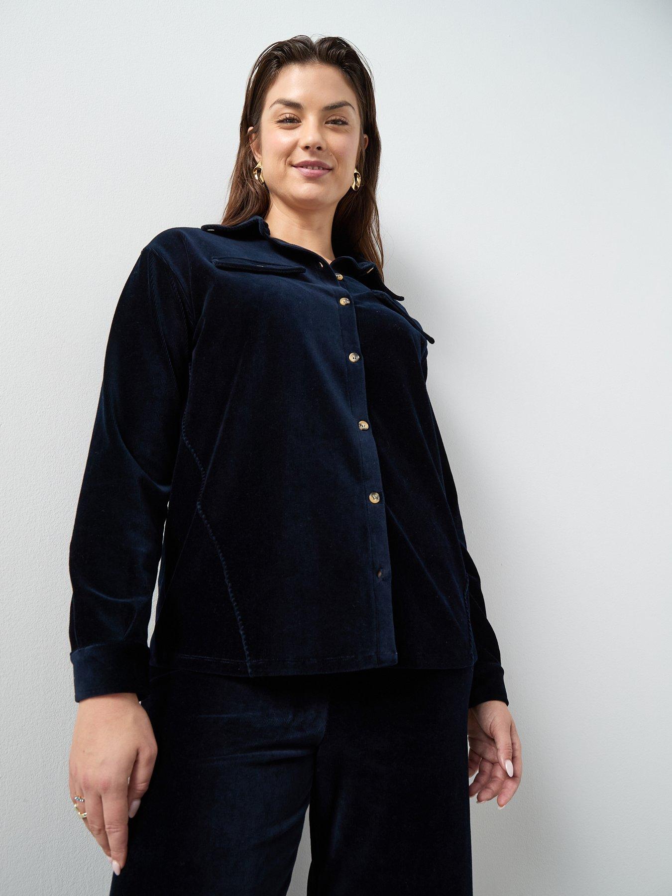 Image 5 of 6 of The Very Collection Curve Stretch Cord Shirt Co-ord