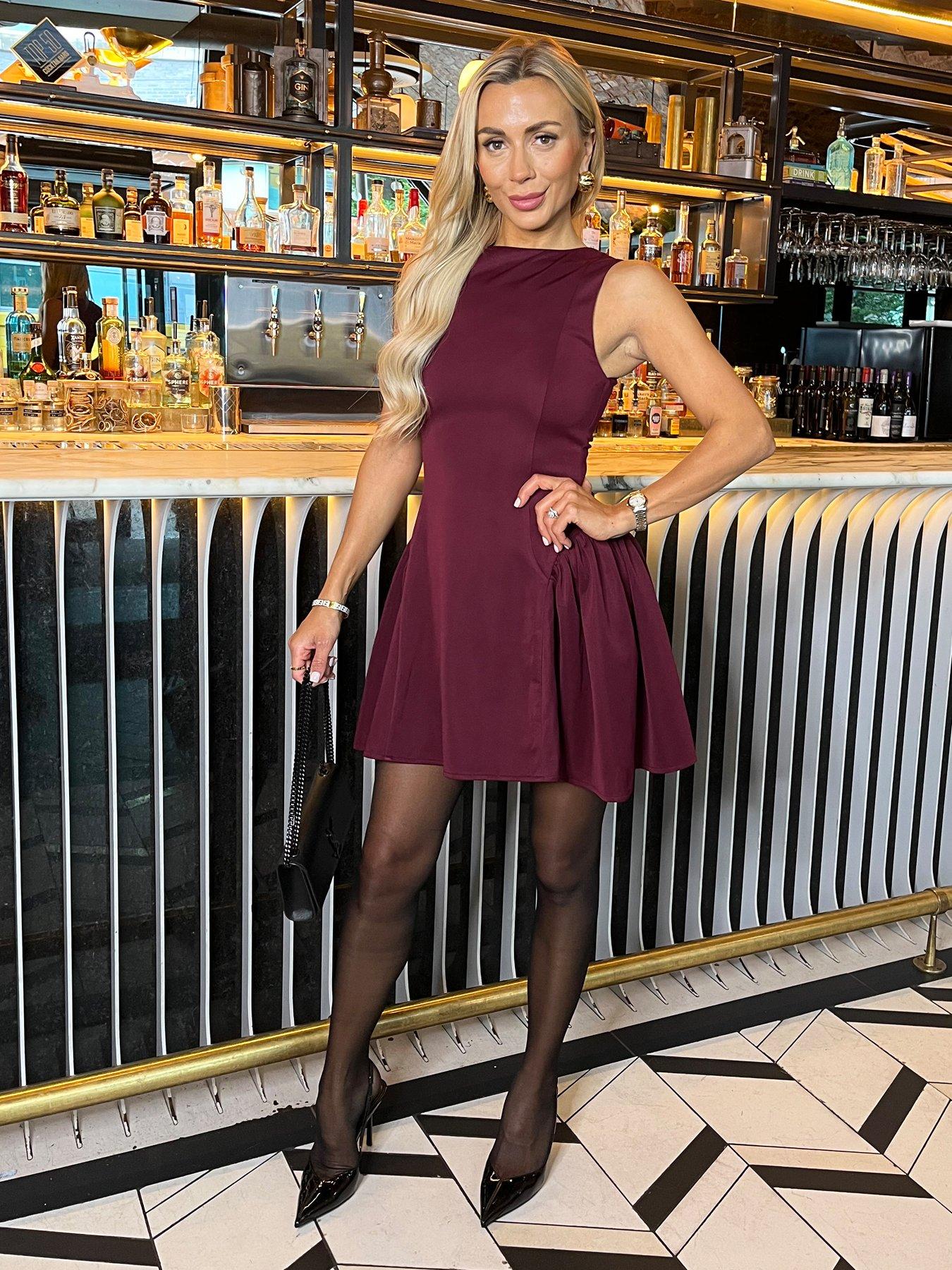burgundy shift dresses LBD Exclusive Burgundy Margot Shift Dress