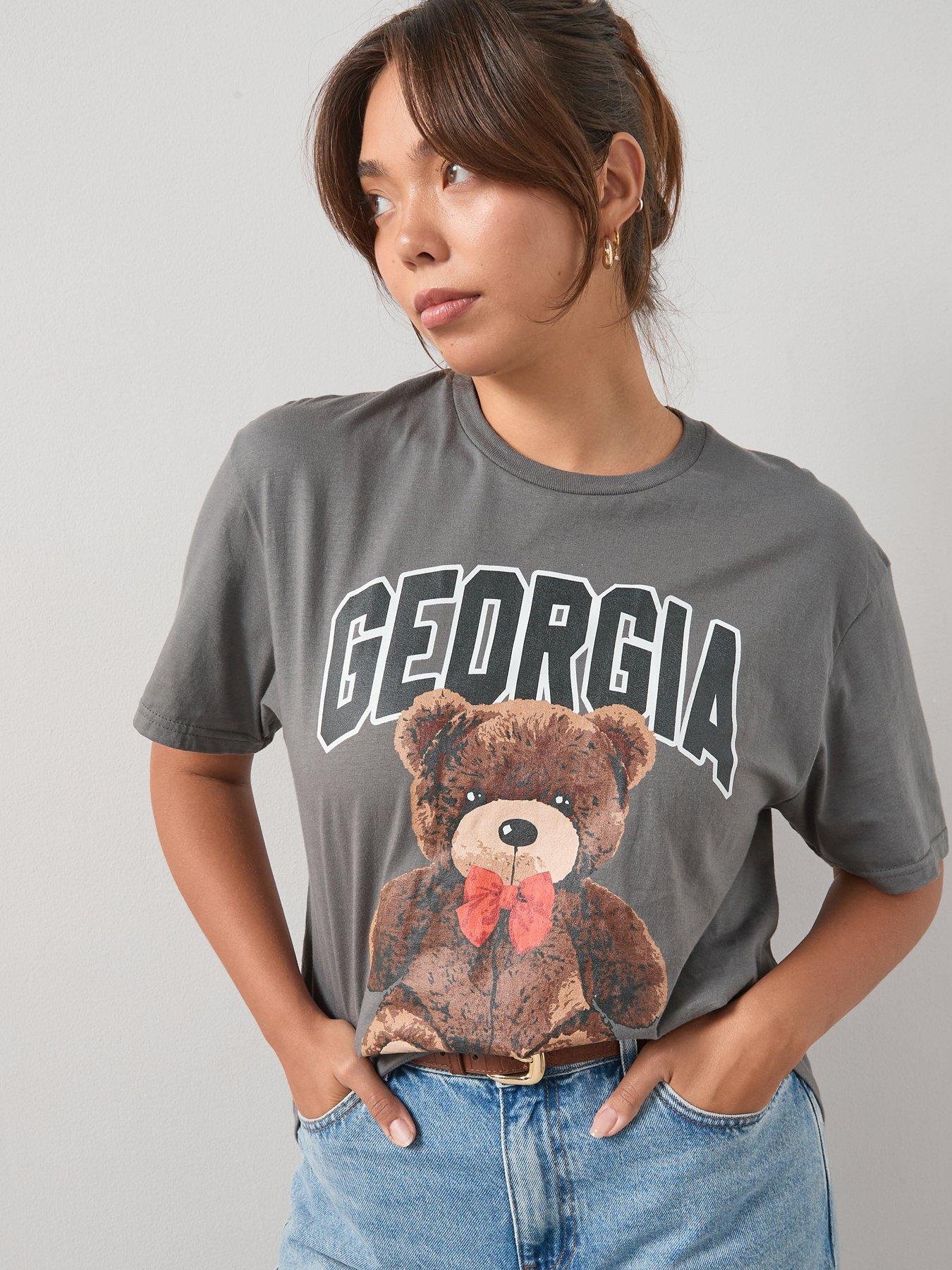 The Very Collection Curve Graphic T-Shirt - Grey