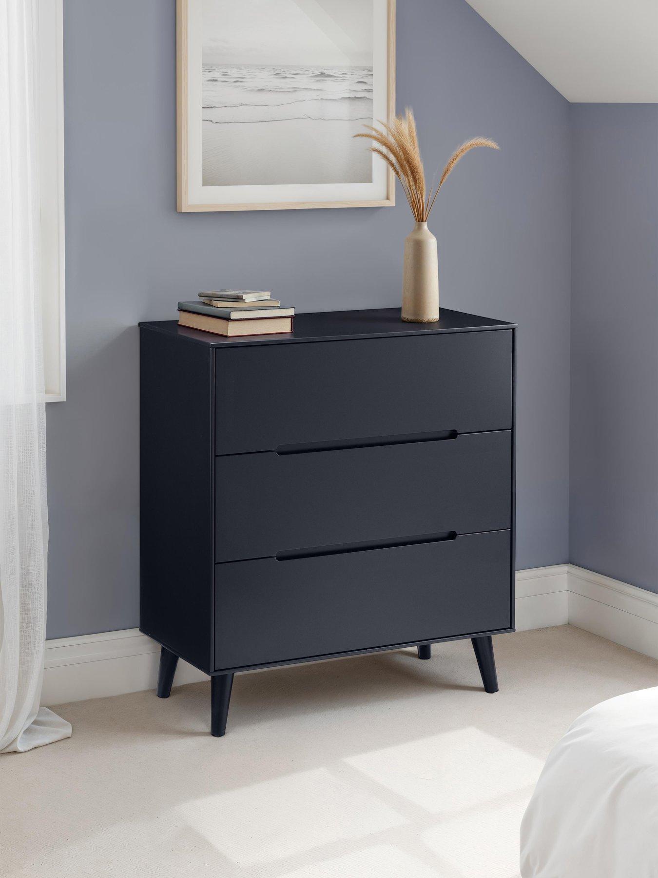 Julian Bowen Alicia 3 Drawer Chest - Anthracite