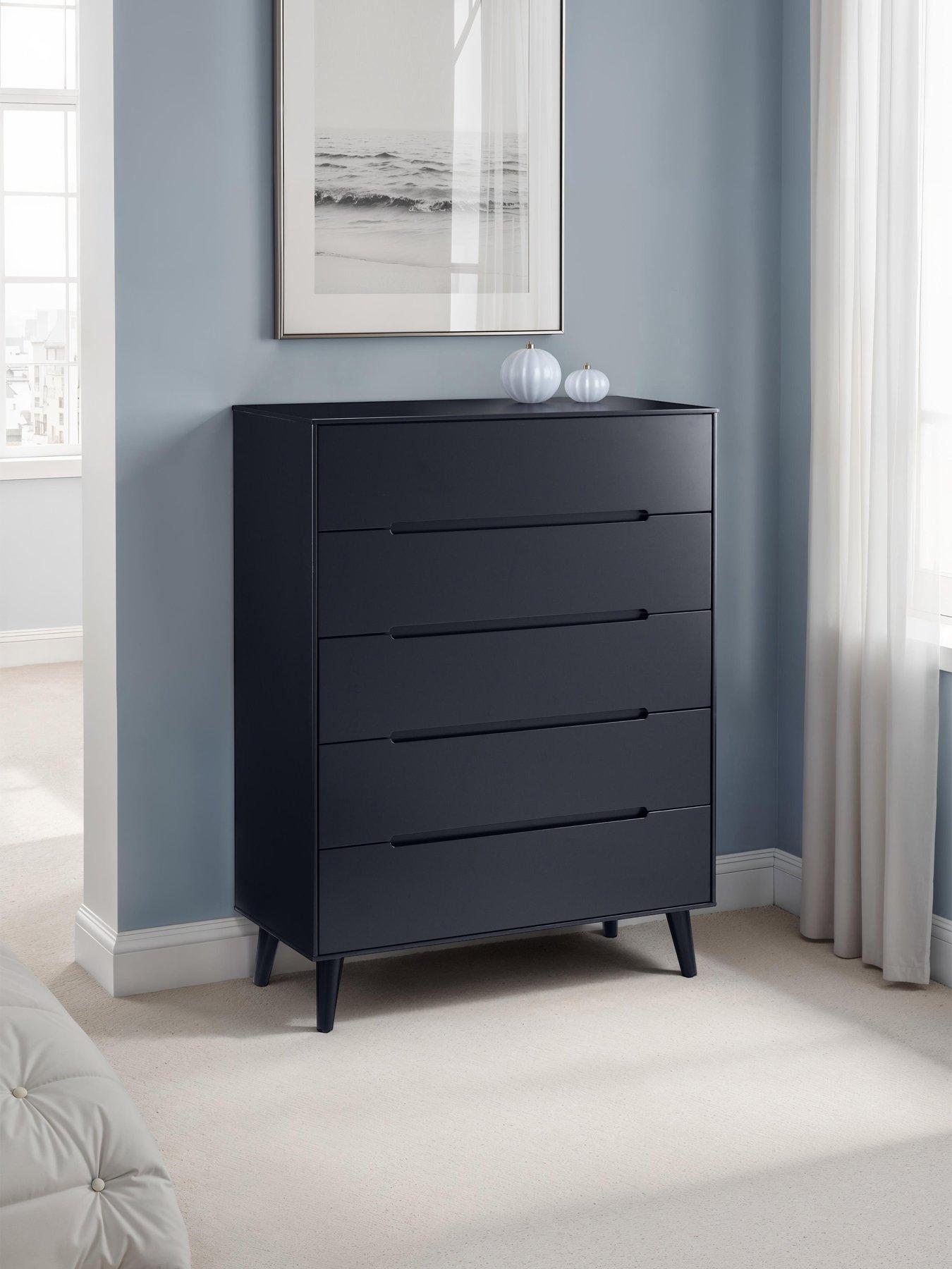 Julian Bowen Alicia 5 Drawer Chest - Anthracite