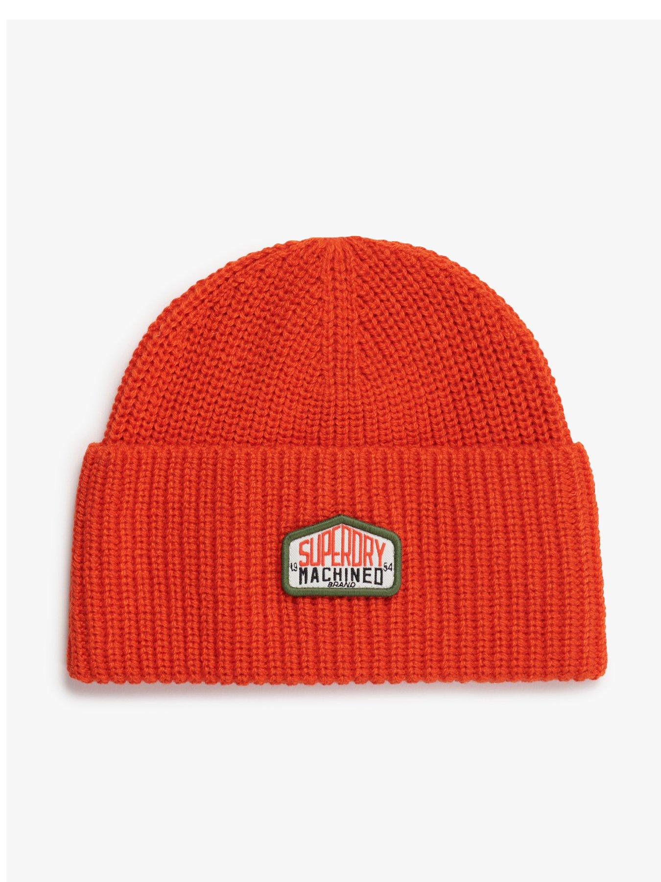 Superdry Trucker Knitted Beanie Hat - Orange