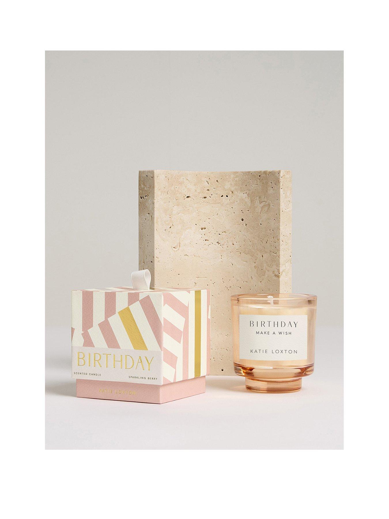 Katie Loxton SENTIMENT CANDLE , BIRTHDAY , Peach Rose and Sweet Mandarin