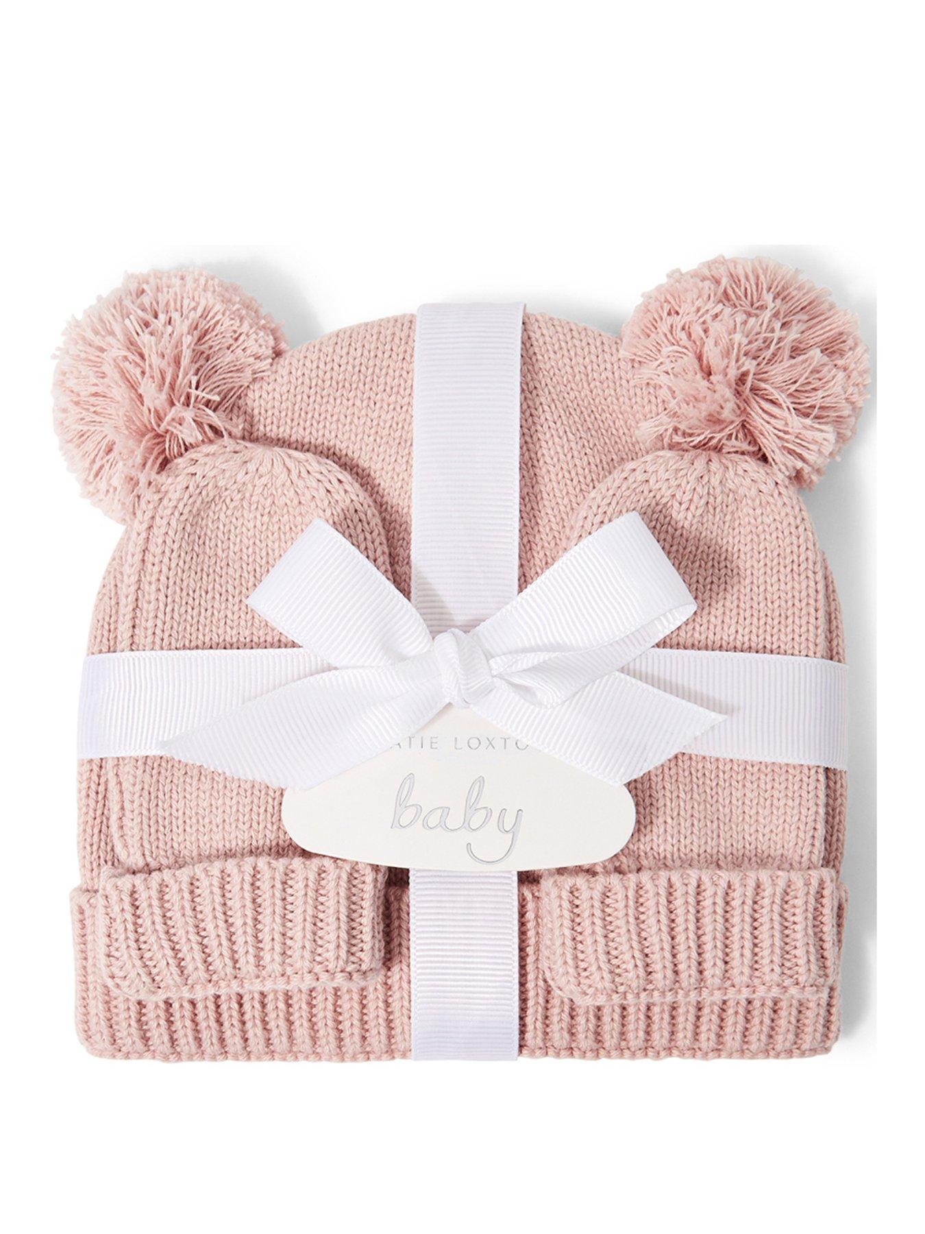 Katie Loxton BABY HAT AND MITTENS SET , Pink