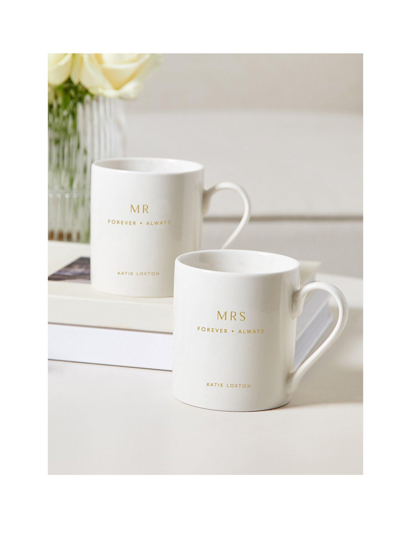 Katie Loxton Mr  &  Mrs Porcelain Mug Set