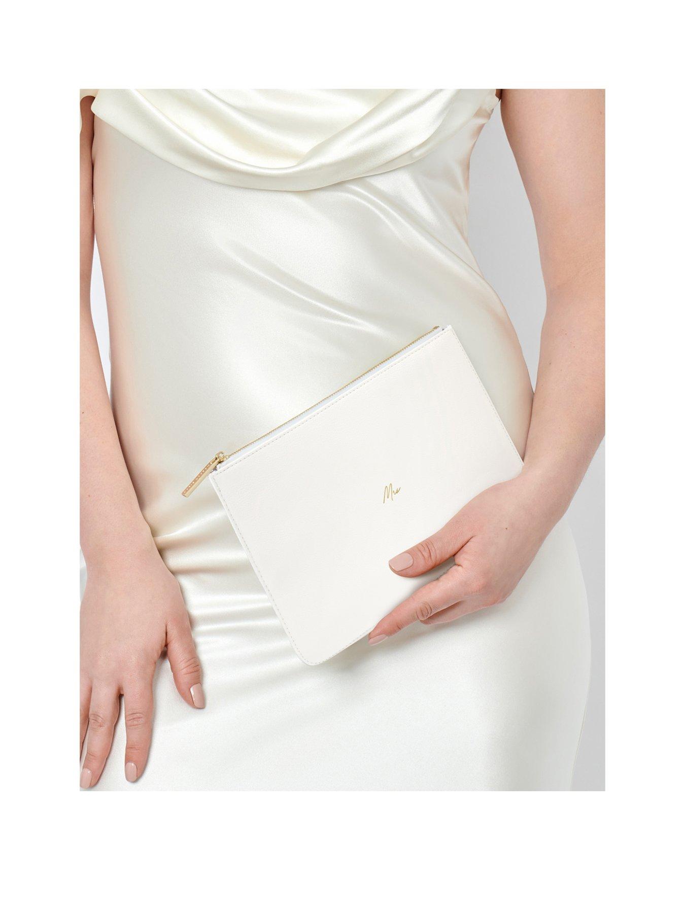 Katie Loxton BRIDAL SENTIMENT POUCH , MRS , White