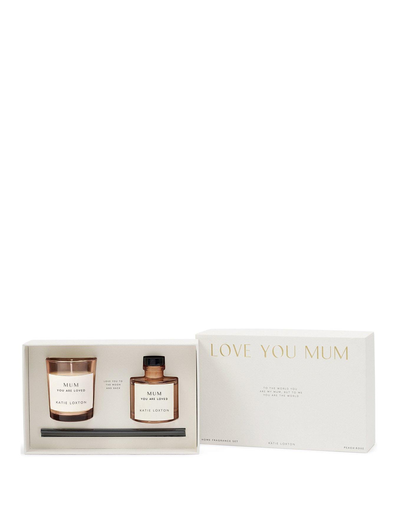 Katie Loxton MINI VOTIVE AND MINI REED DIFFUSER GIFT SET , LOVE YOU MUM, Frosted Pine and Cedarwood