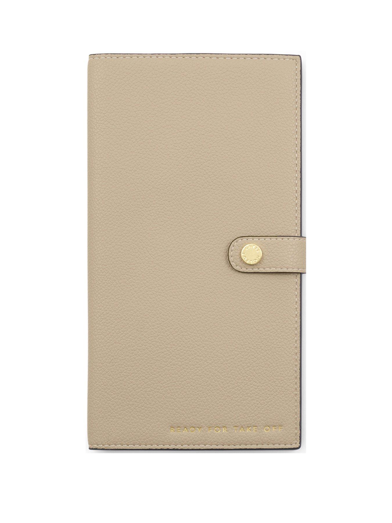 Katie Loxton SENTIMENT TRAVEL WALLET , READY FOR TAKE OFF , Light Taupe