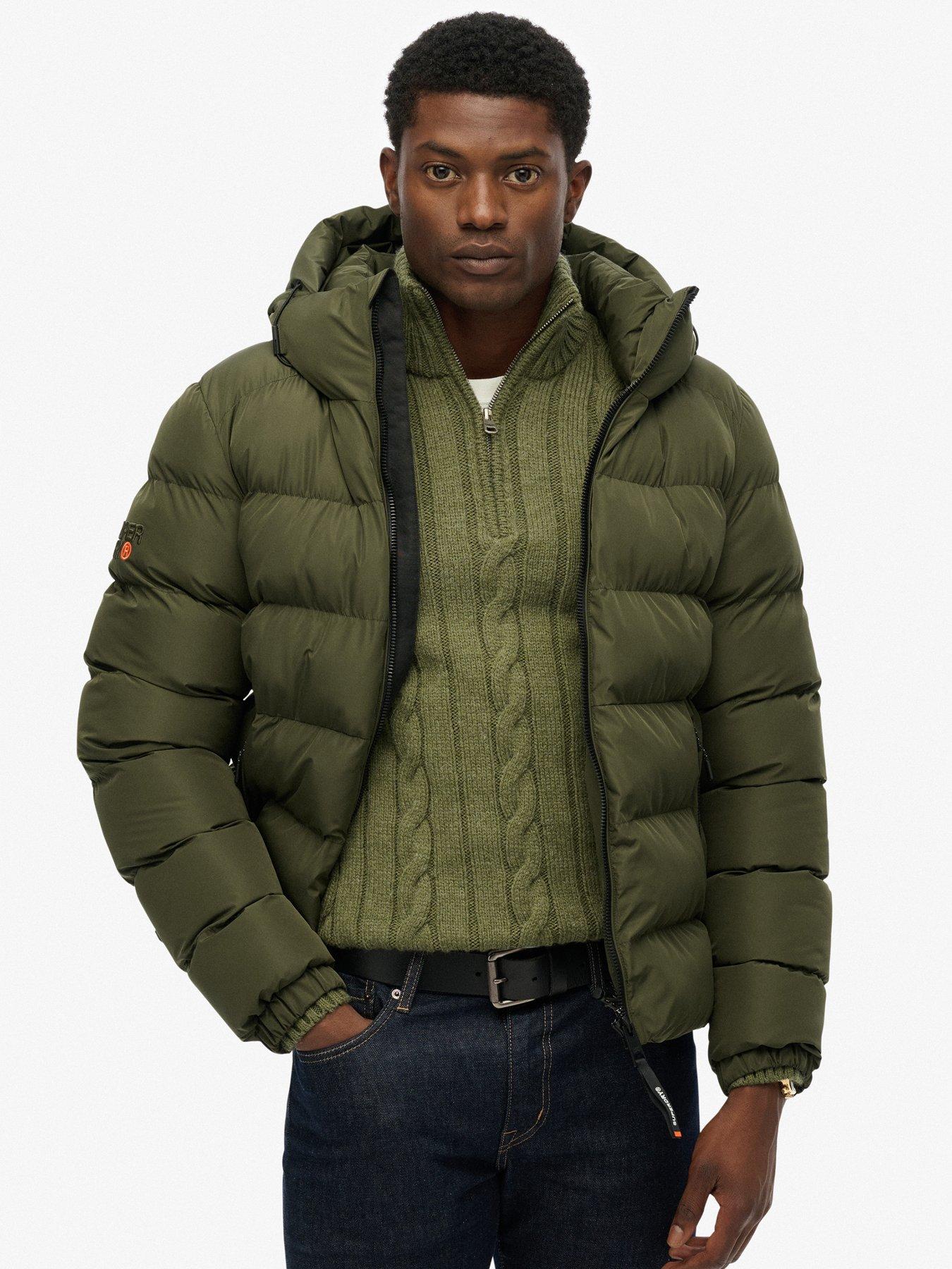 Superdry Hooded Sports Padded Jacket - Green