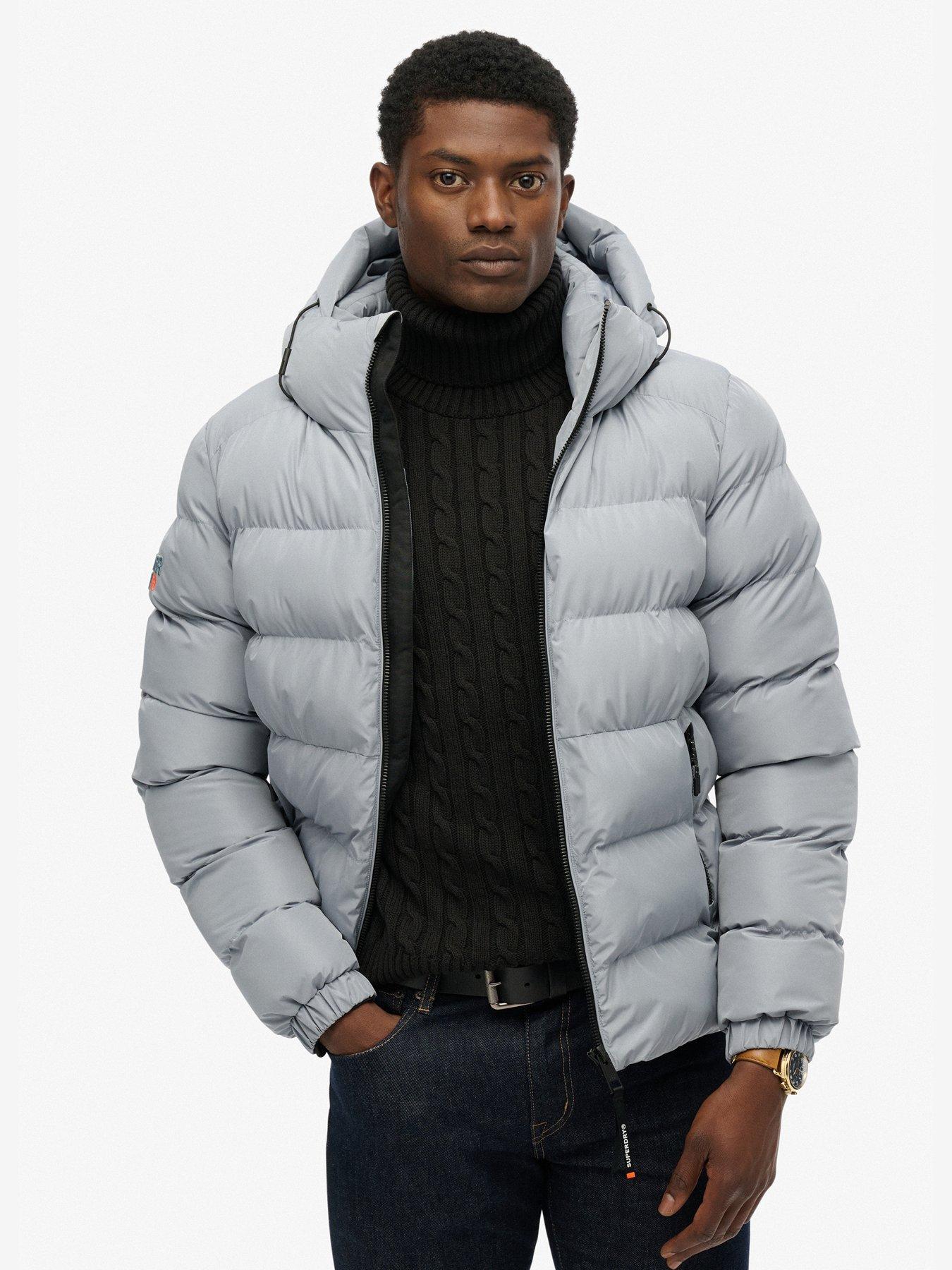 Superdry Hooded Sports Padded Jacket - Blue