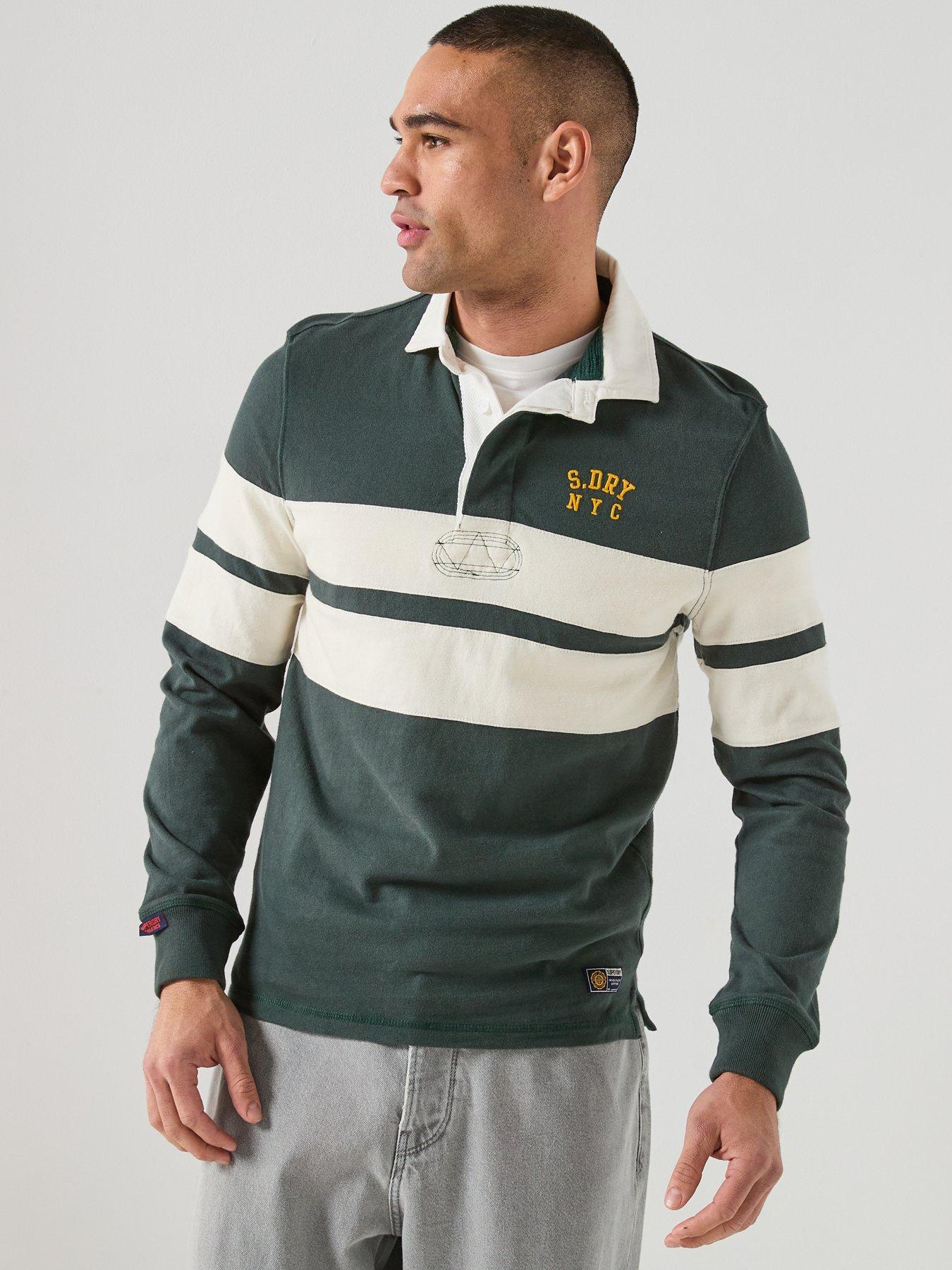 Superdry: Vintage Athletic Stripe Rugby Long Sleeve T-shirt