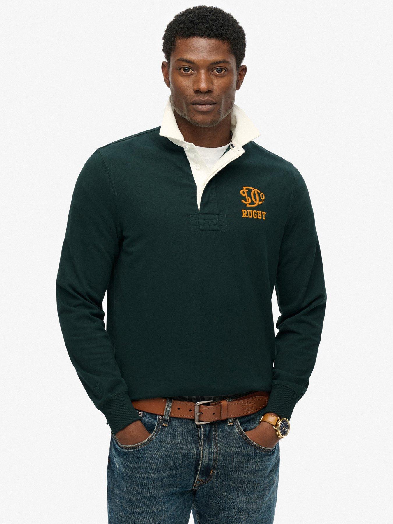Superdry Vintage Athletic Stripe Rugby Long Sleeve T-shirt