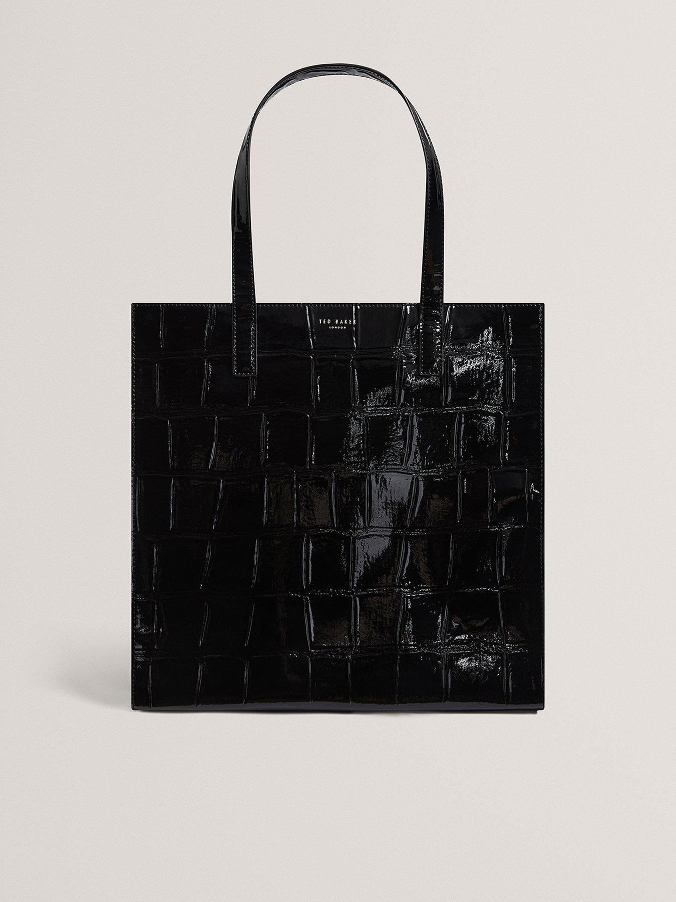 Ted Baker Croc Effect Large Icon Bag - Black