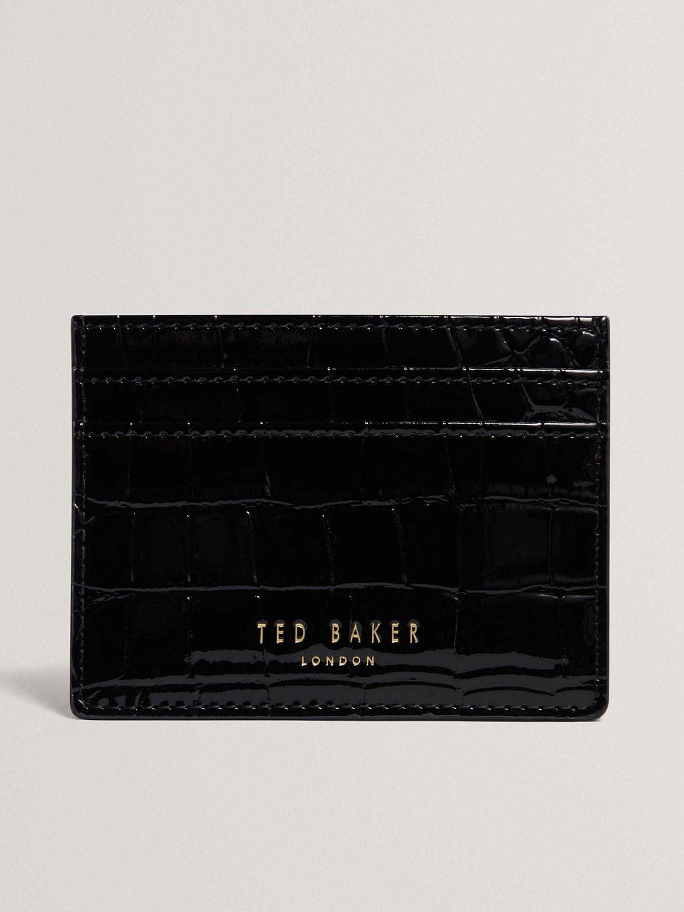 Ted Baker Croc Effect Card Holder - Black