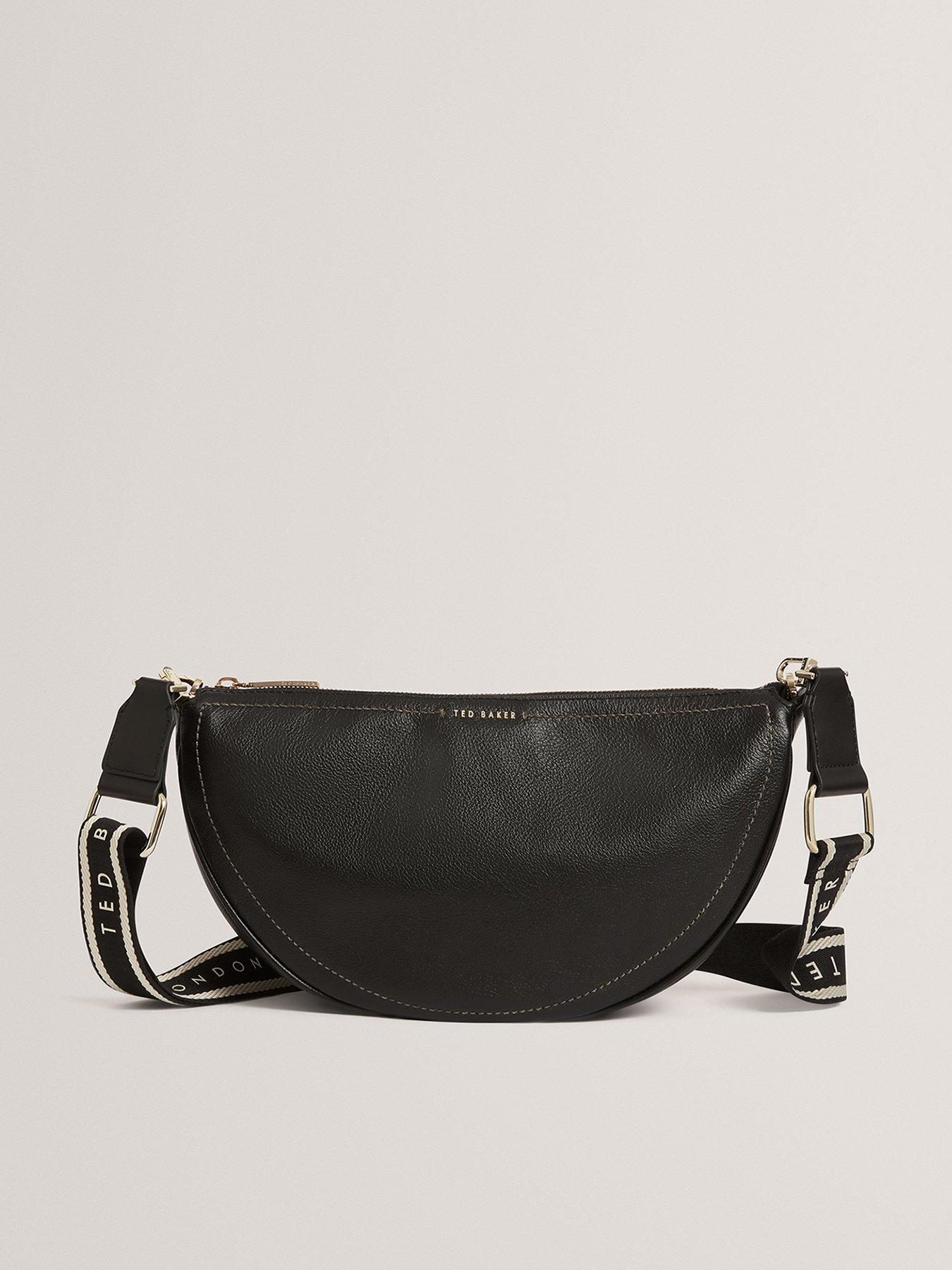 Ted Baker Webbing Leather Half Moon Crossbody Bag