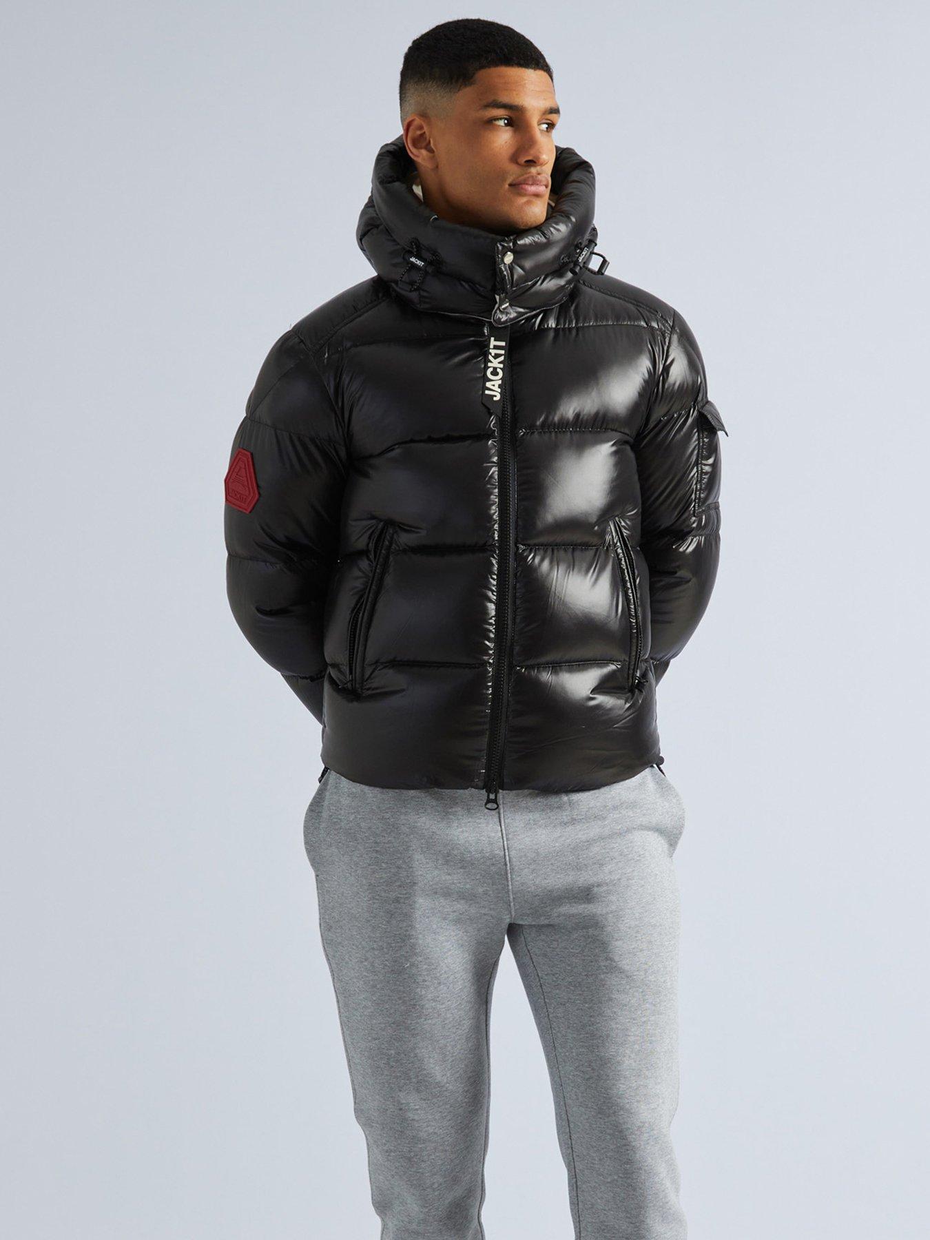 Image 3 of 6 of Jack1t Ez Slick Padded Jacket With Detachable Hood - Black