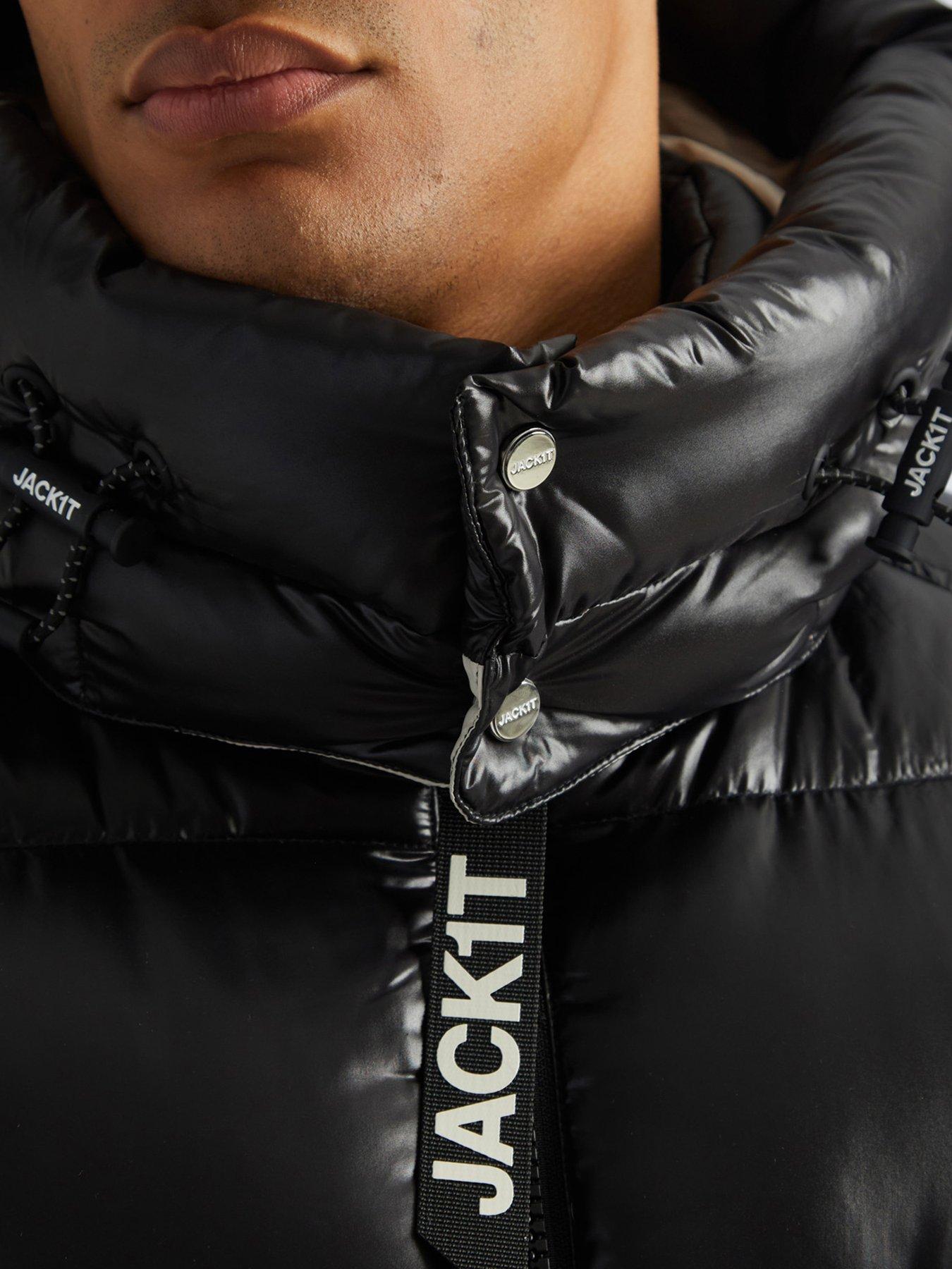 Image 4 of 6 of Jack1t Ez Slick Padded Jacket With Detachable Hood - Black