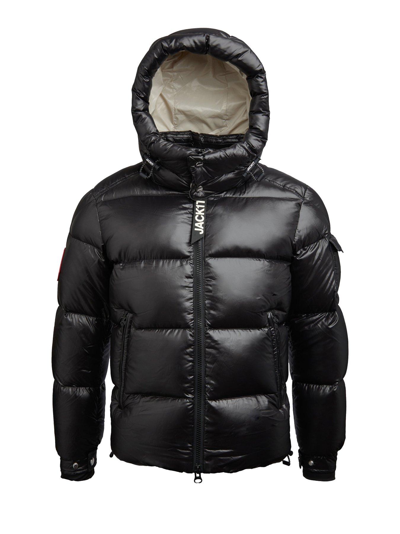 Image 6 of 6 of Jack1t Ez Slick Padded Jacket With Detachable Hood - Black