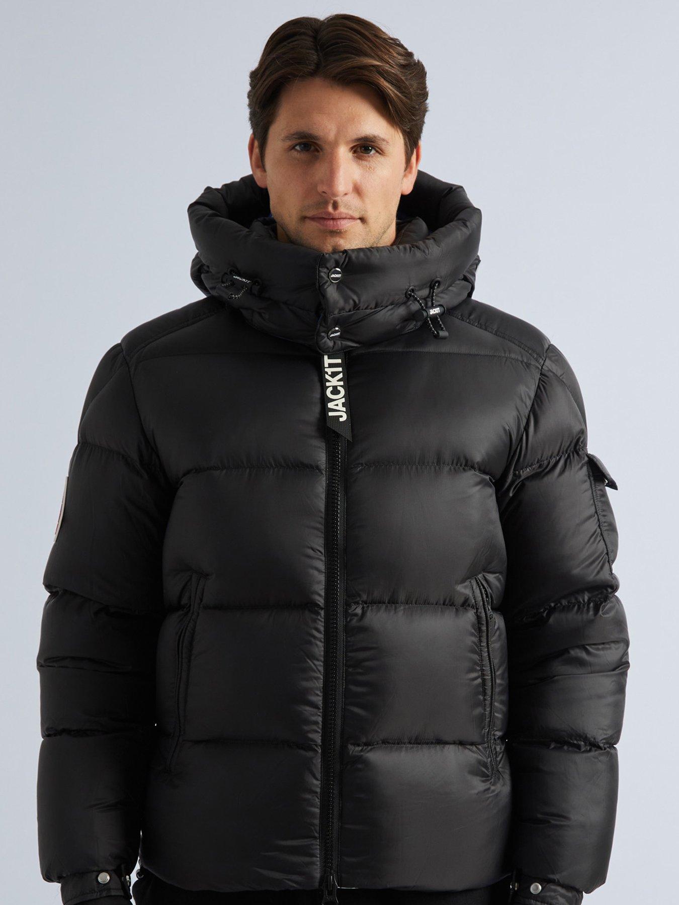 Jack1t Ez Dry Hood Padded Jacket With Detachable Hood - Black