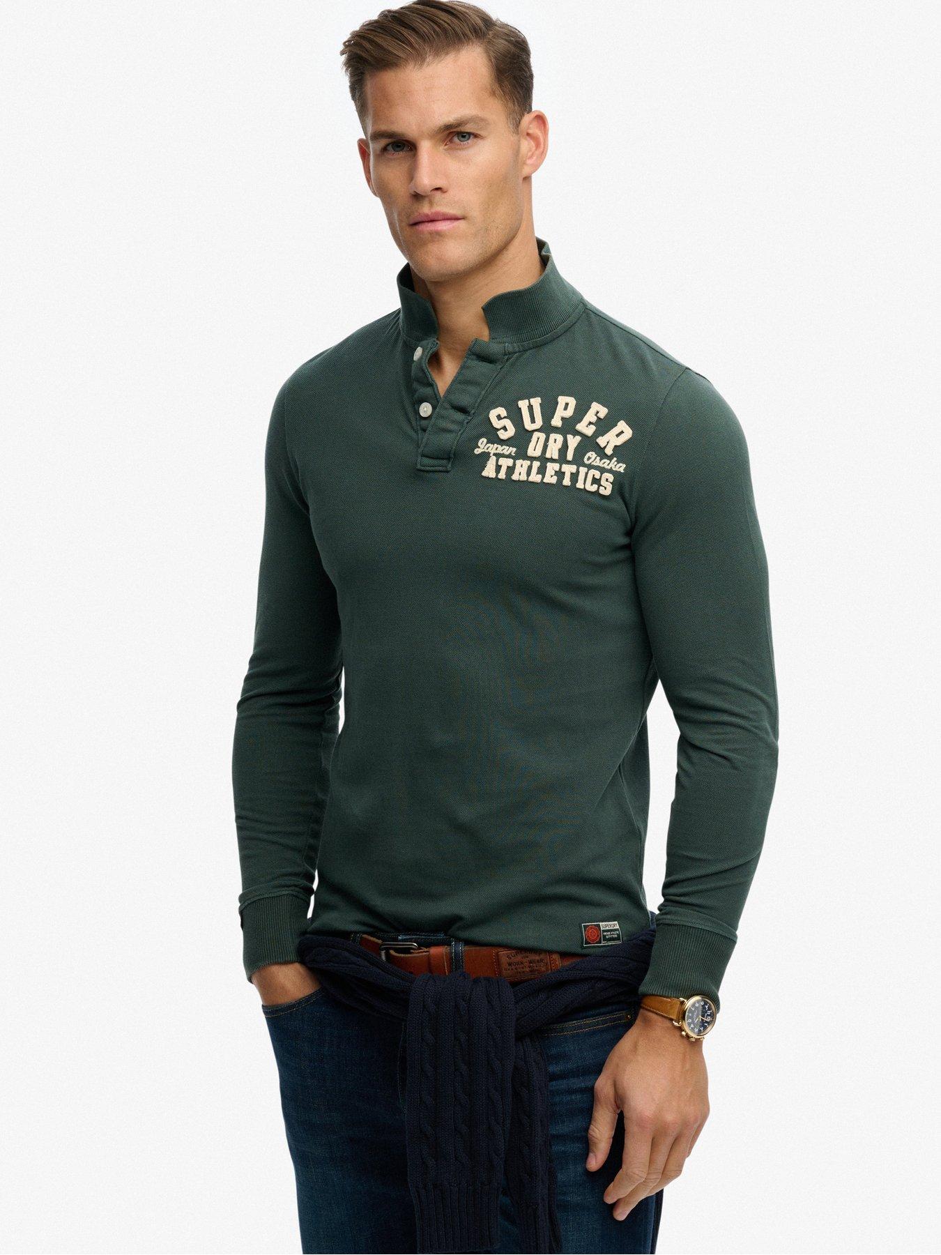 Superdry Vintage Athletic Long Sleeve Polo Shirt