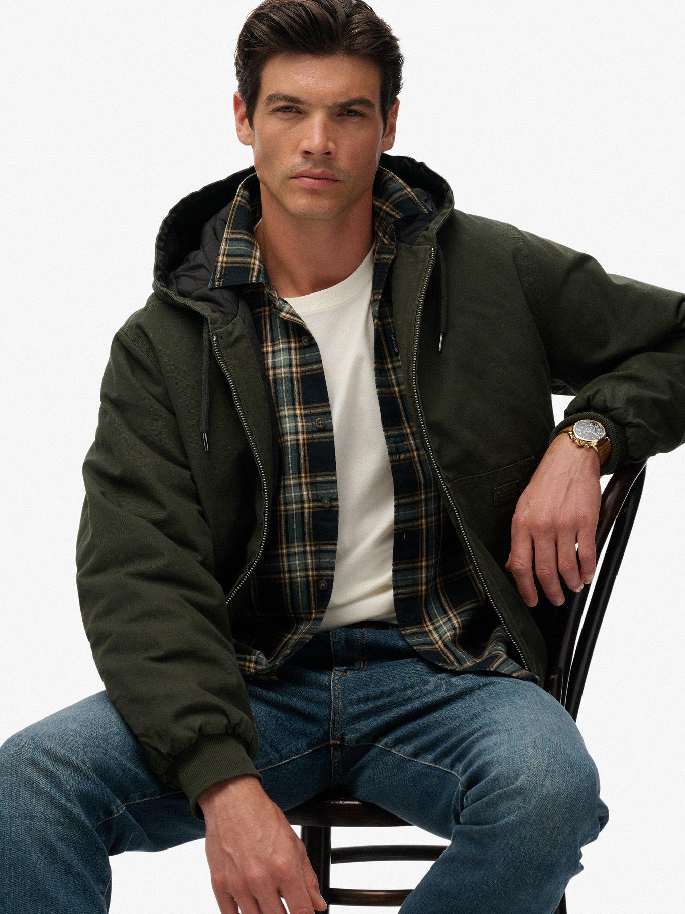 Image 5 of 5 of Superdry Canvas Surplus Hadded Jacket - Green