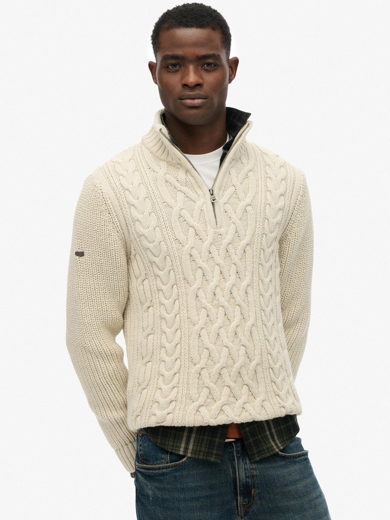 Superdry Jacob Cable Half Zip Knitted Jumper