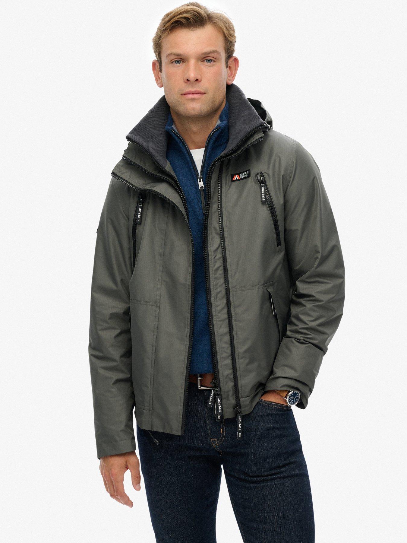 Image 1 of 6 of Superdry Hooded Mtn Windbreaker Jacket - Grey