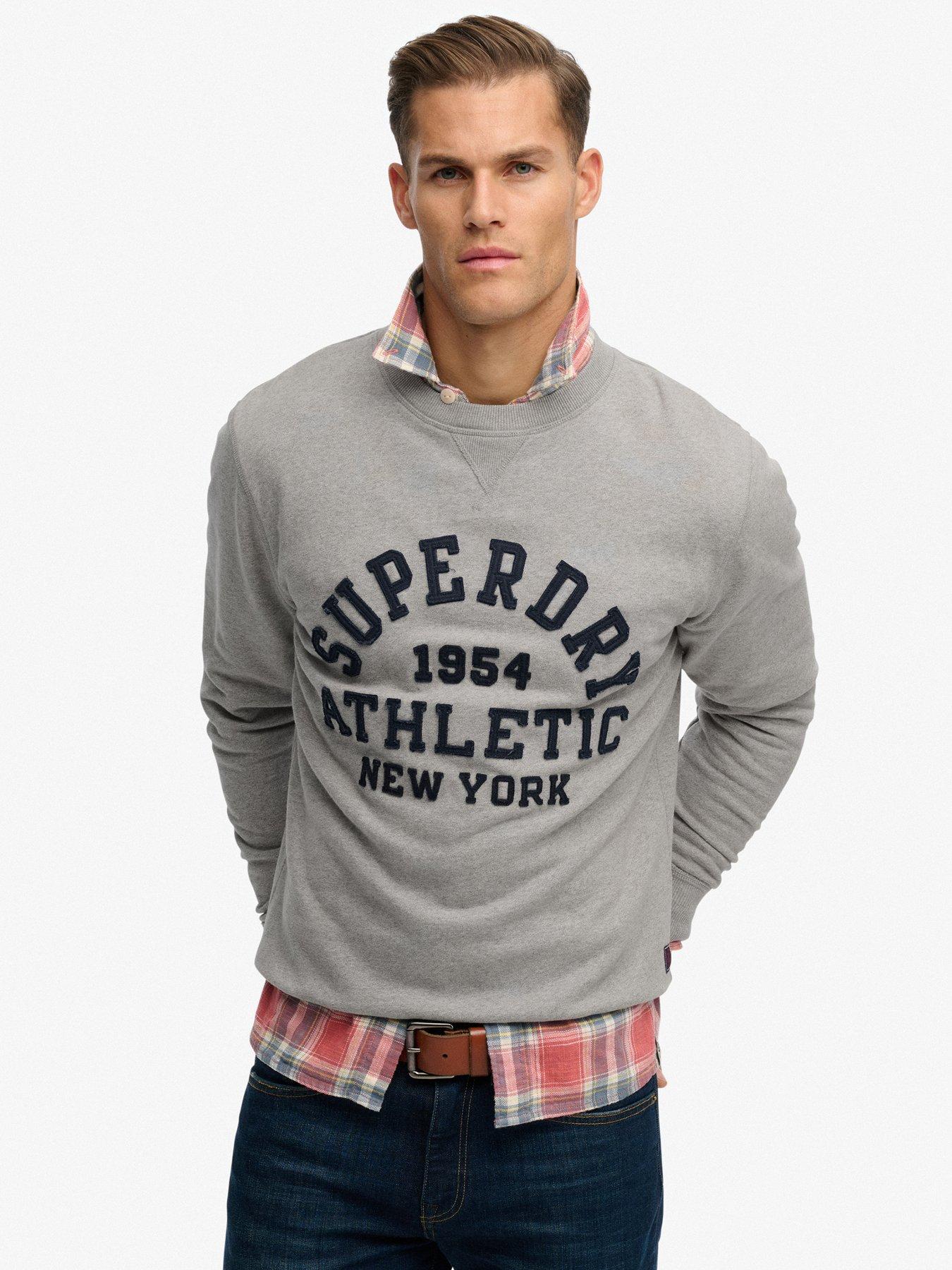 Superdry Vintage Athletic Crew Sweat - Grey