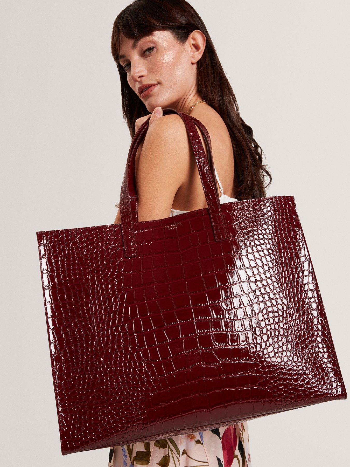 Ted Baker Croc Effect Extra Large Icon Bag Red Very
