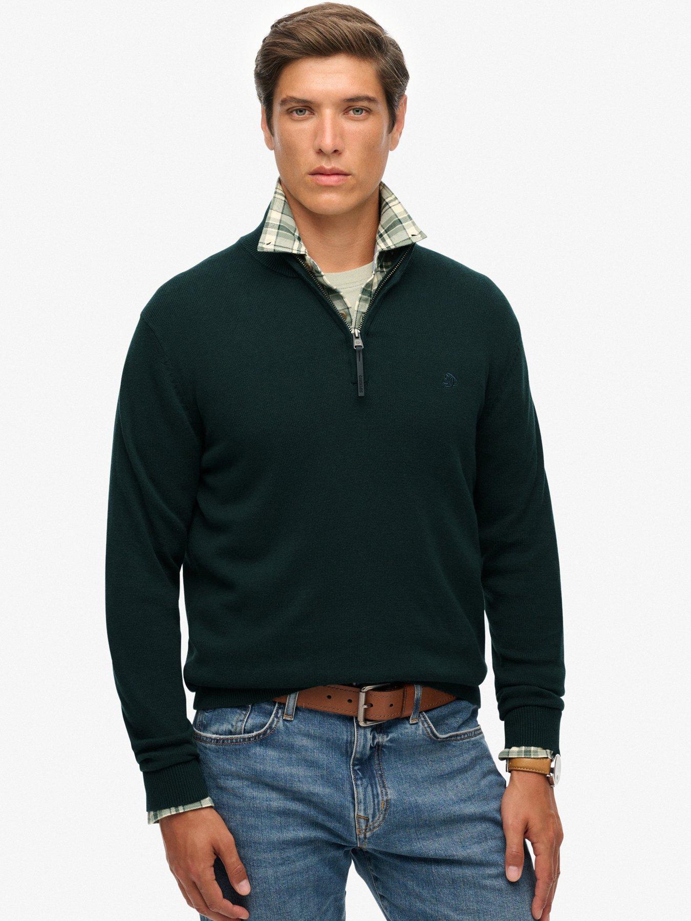 Superdry Essentials Cotton Half Zip Knitted Jumper