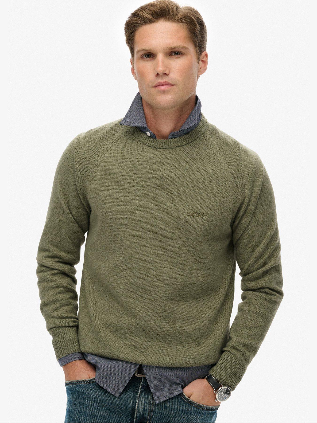 Superdry Wool Blend Knitted Jumper - Green