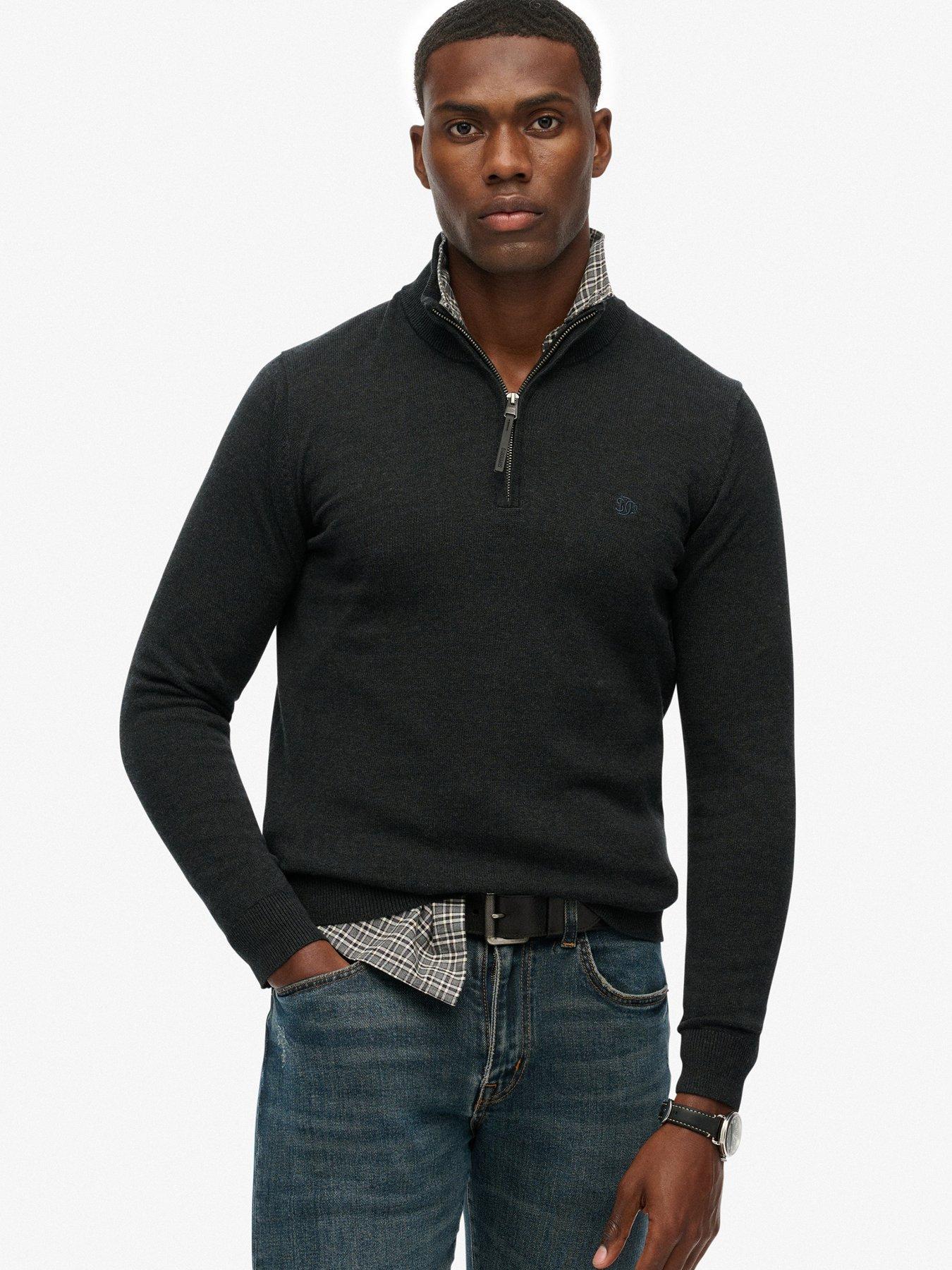 Superdry Essentials Cotton Half Zip Knitted Jumper