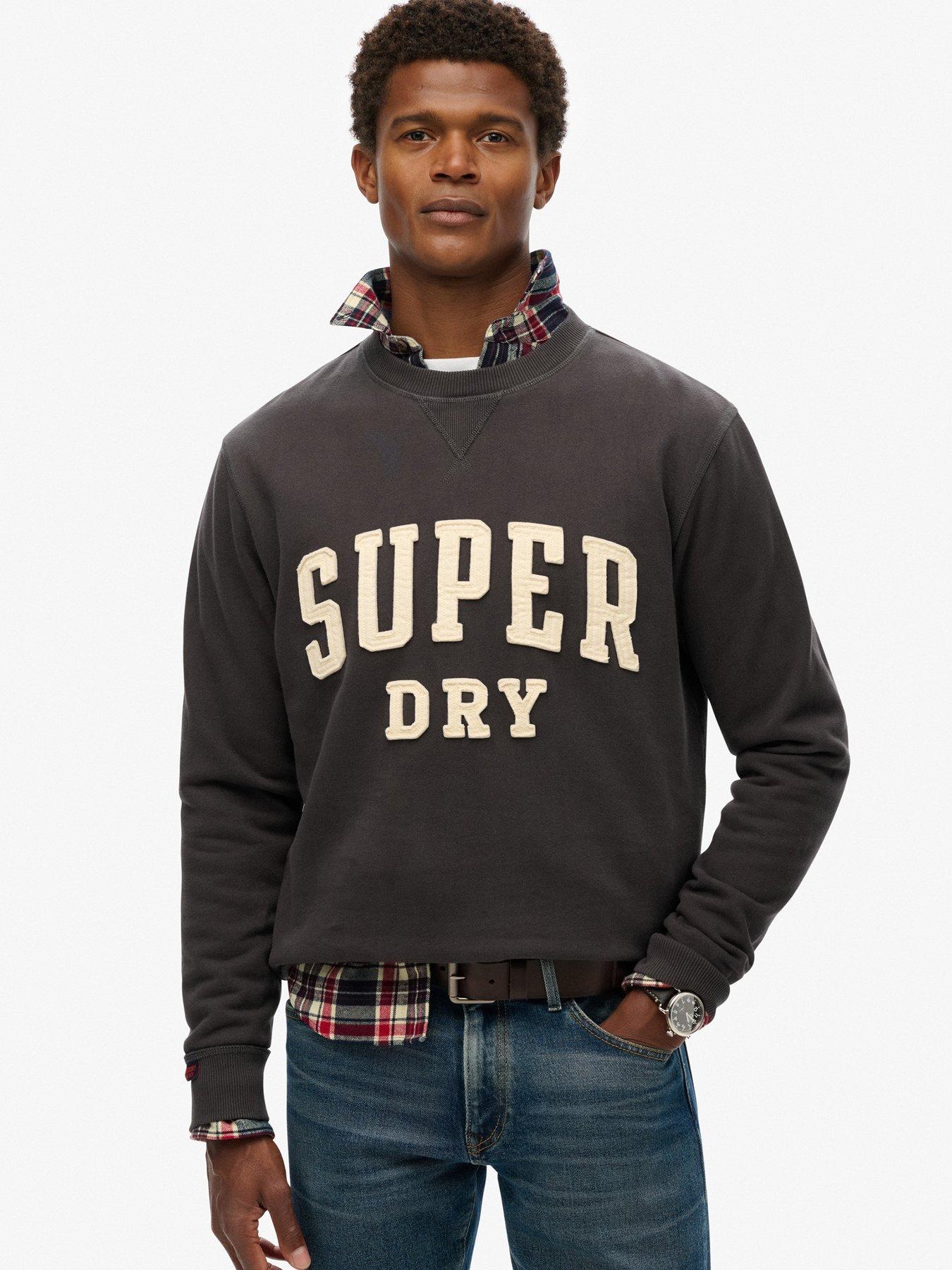 Superdry Vintage Athletic Crew Sweat - Black